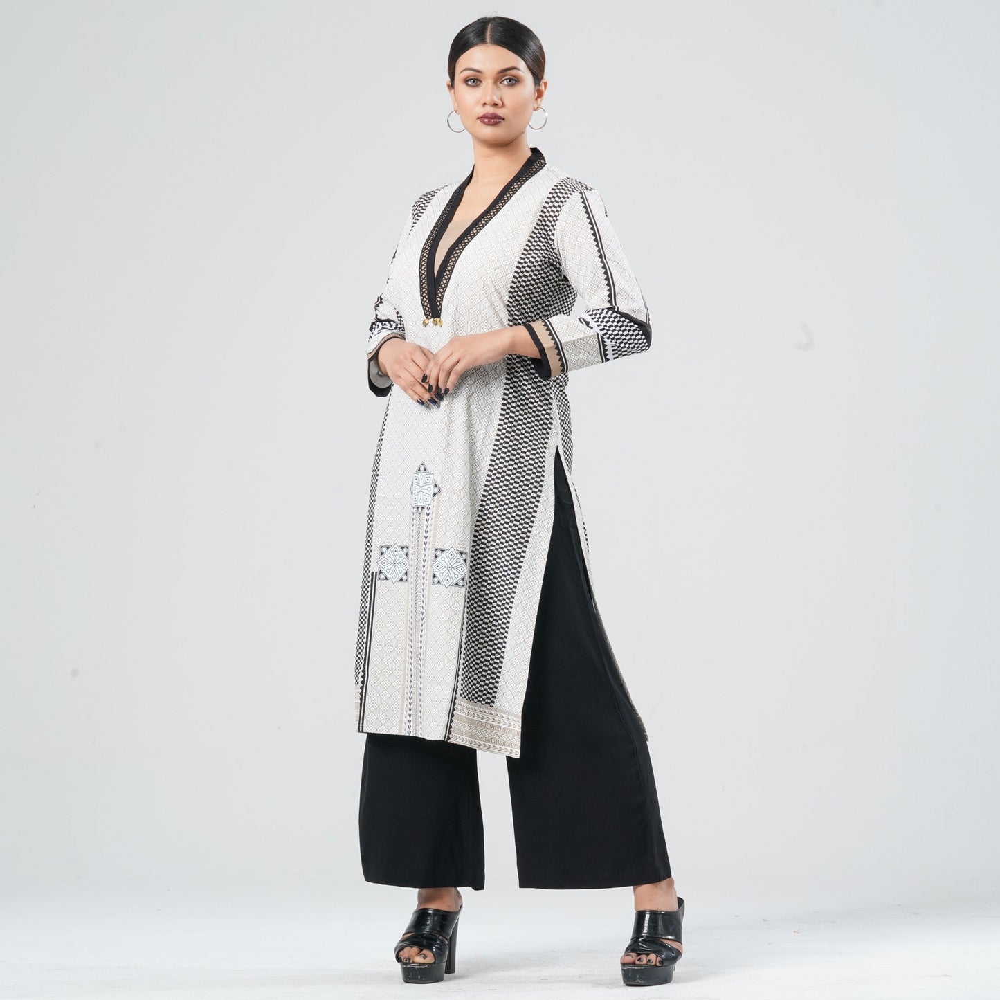 Women Blended Silk Kurti