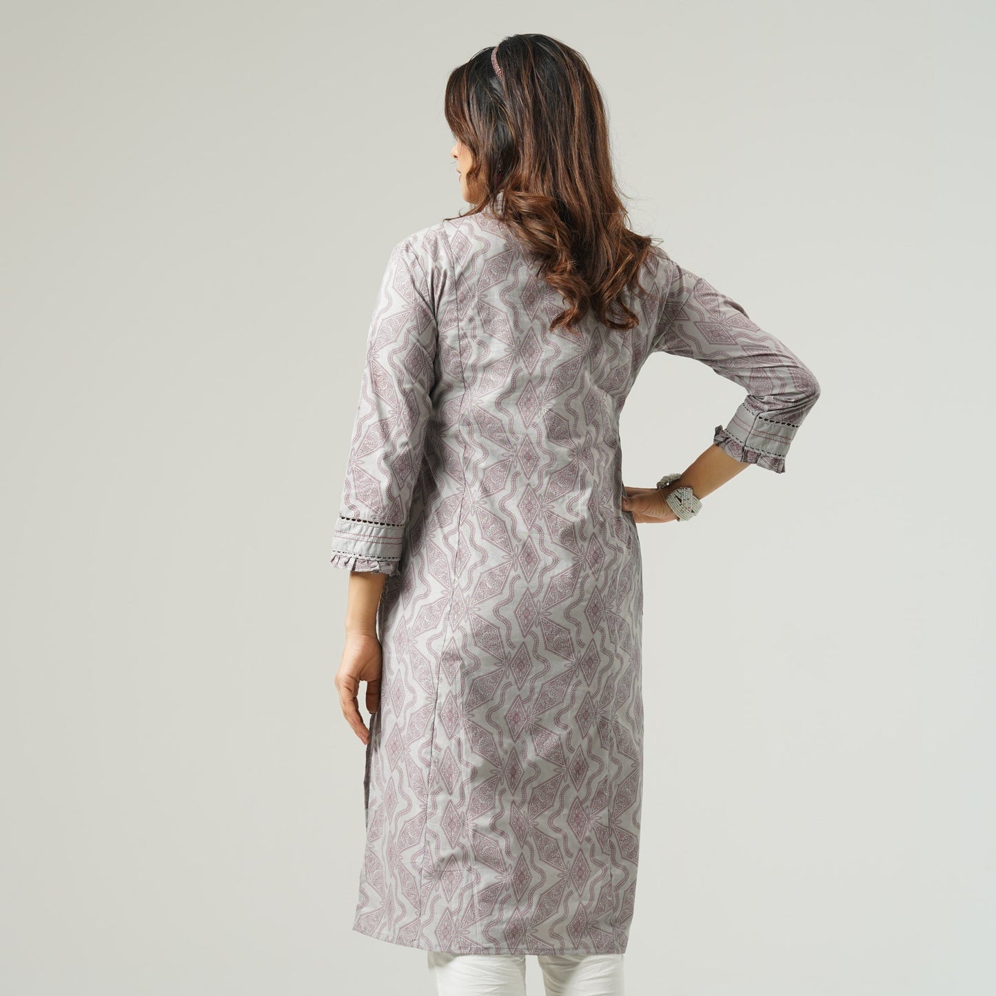 Womens Beige Ethnic Tunic