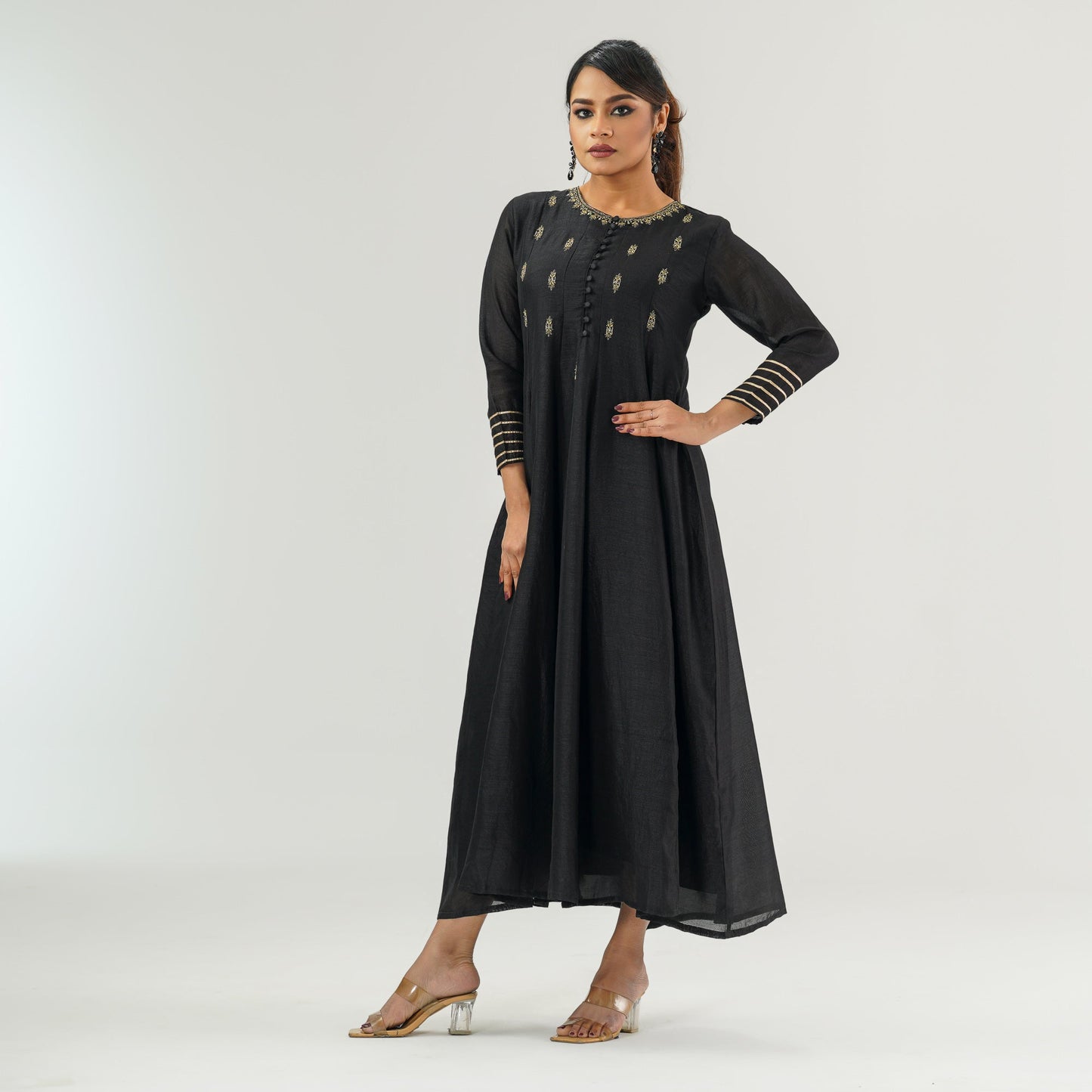 Womens Black Premium Kurti