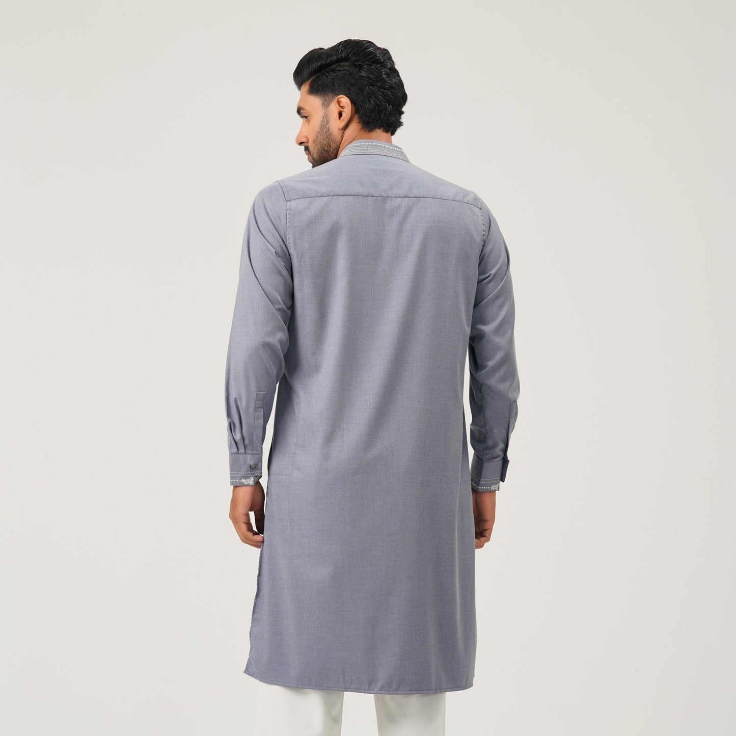 Mens Grey Premium Panjabi