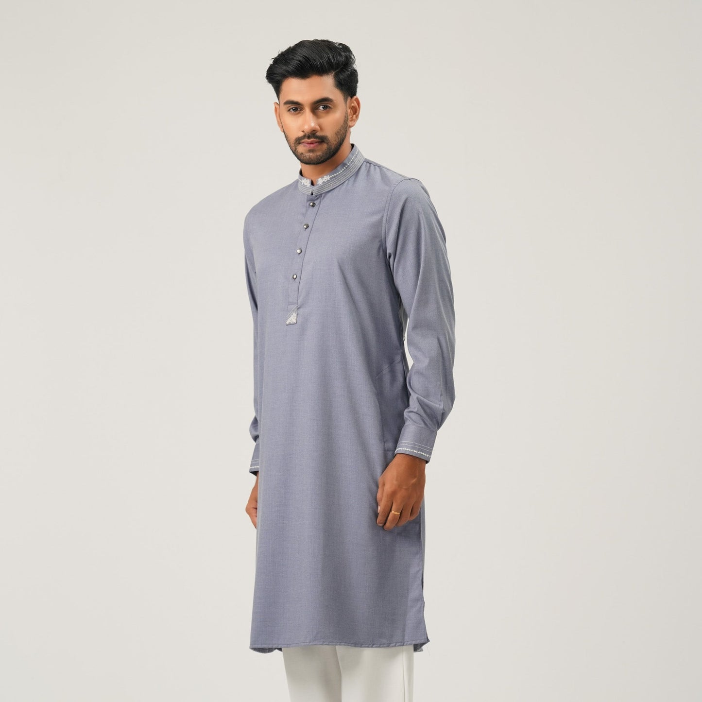 Mens Grey Premium Panjabi