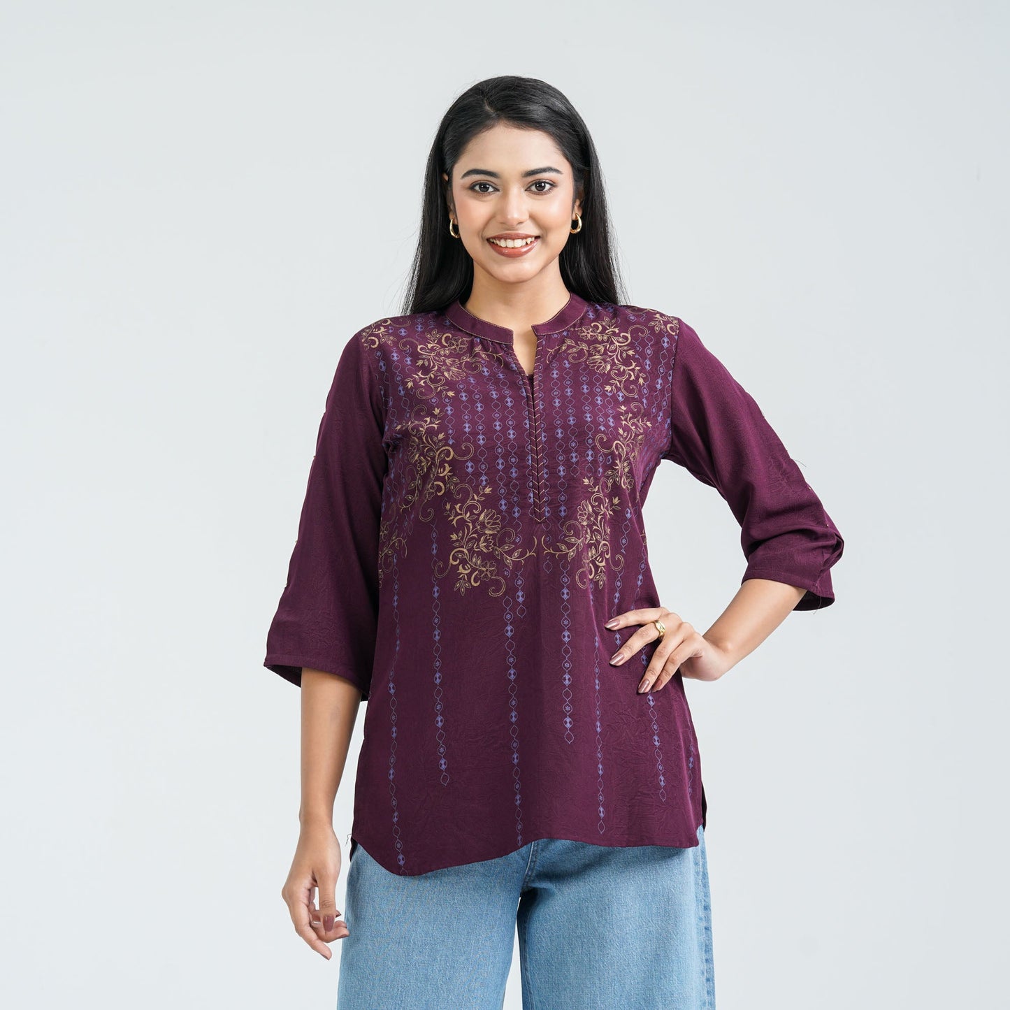 Women’s Violet Silk Top