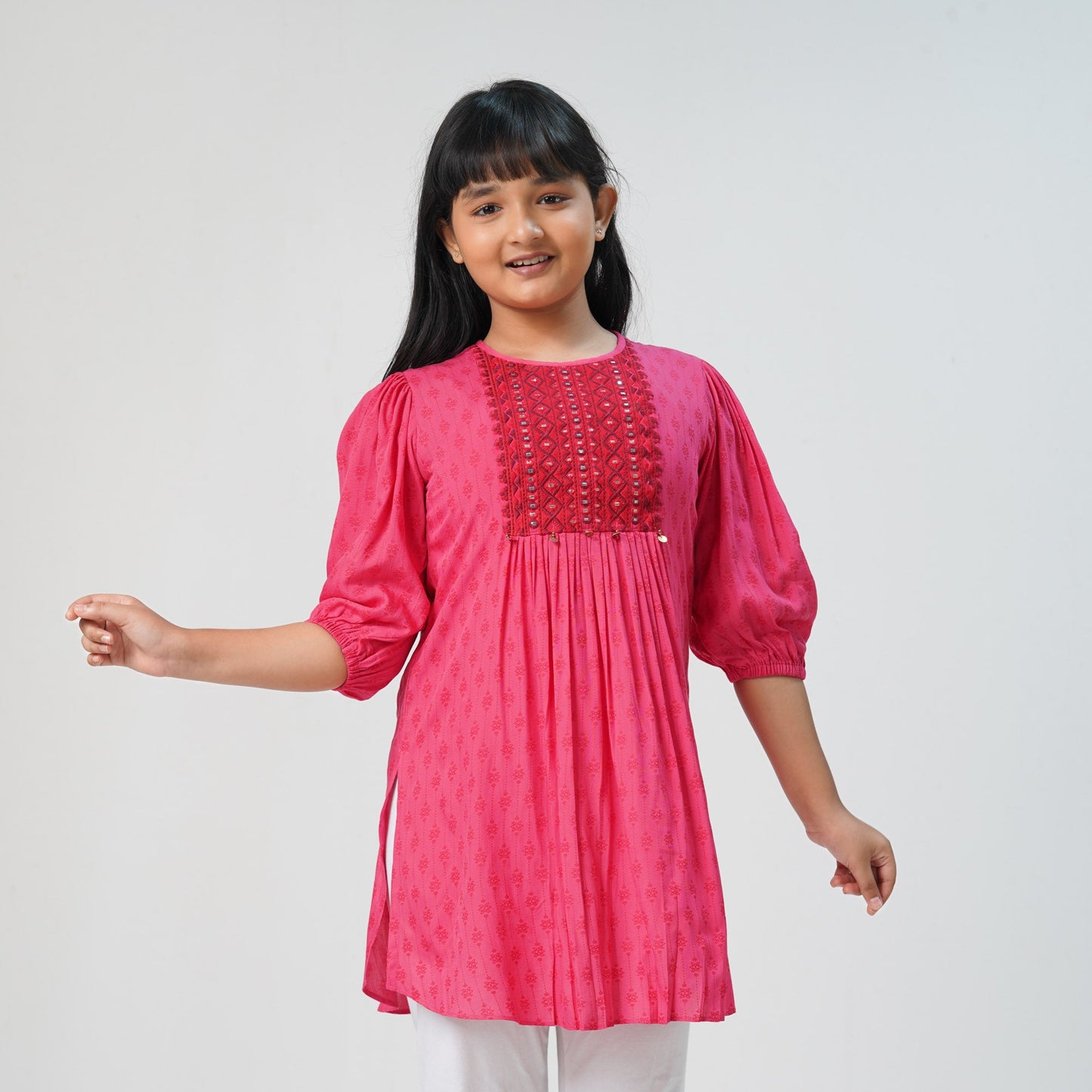 Teen Girls Coral Red Tunic