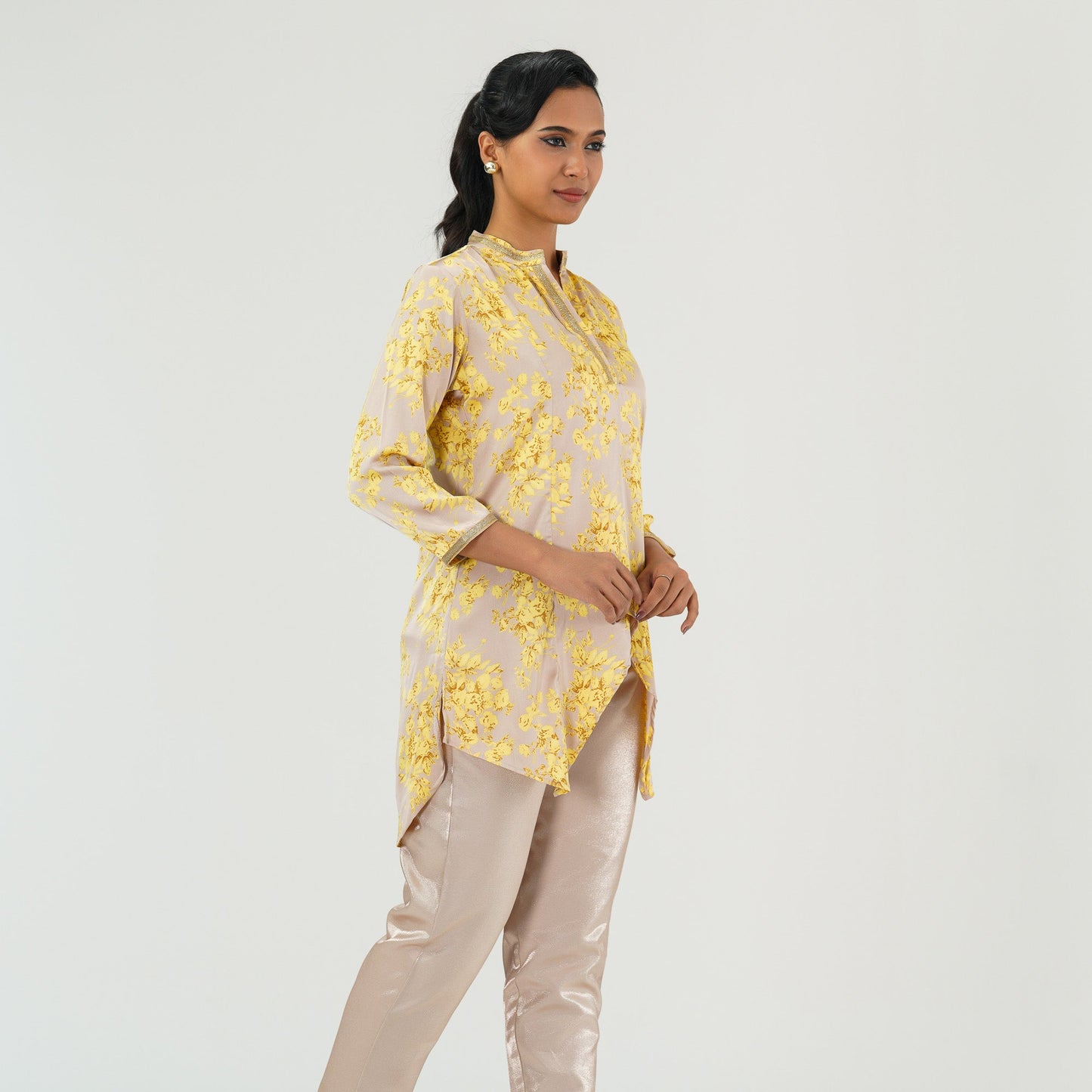 Ethnic Beige Yellow Tunic