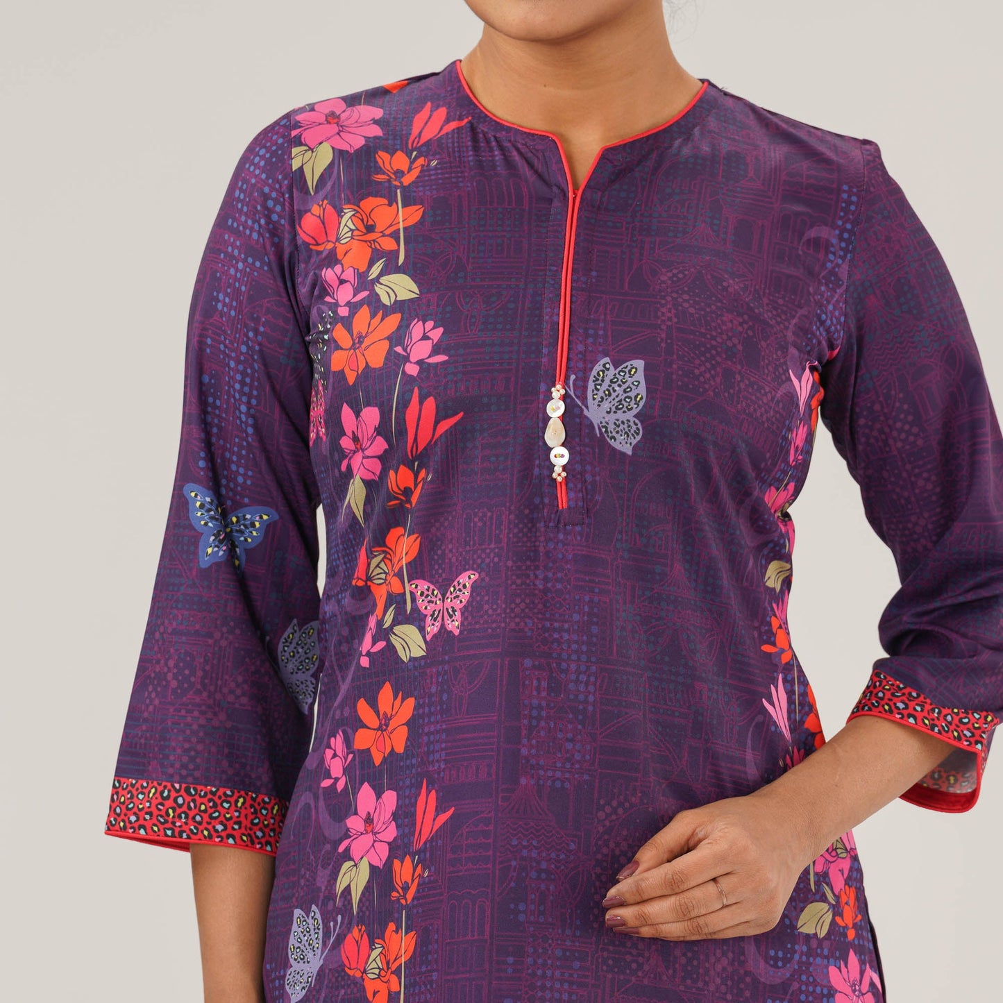 Ethnic Violet Tunic