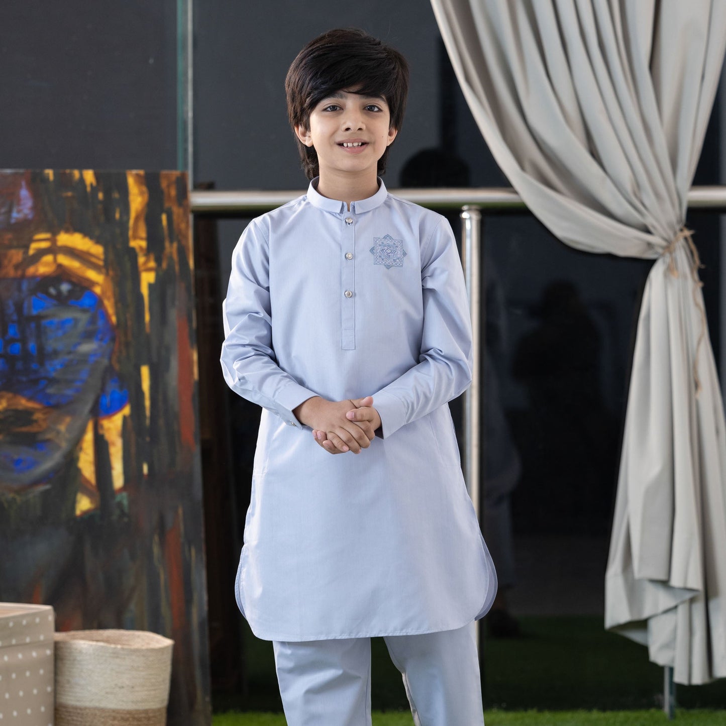 Boy's Light-Blue Kabli