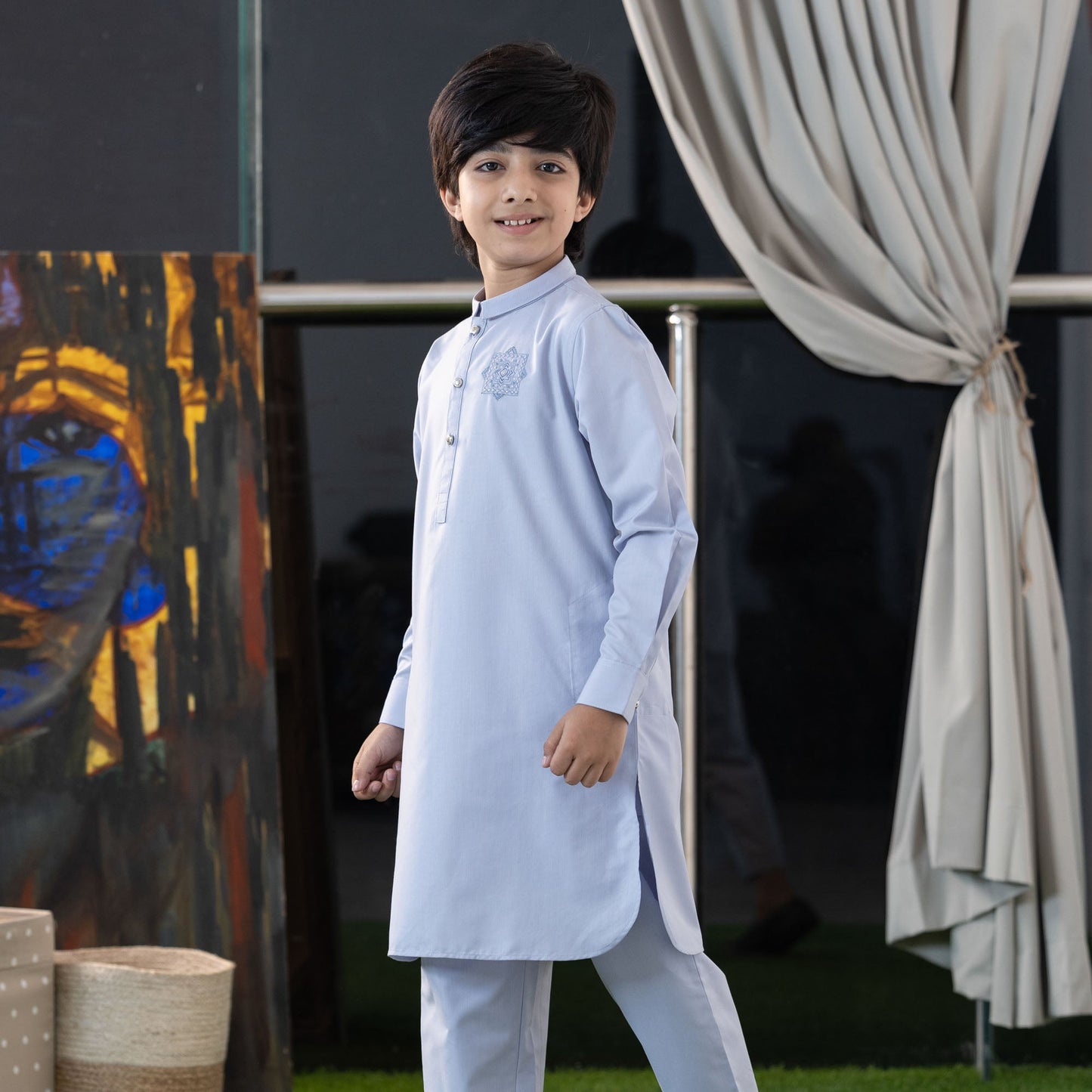 Boy's Light-Blue Kabli