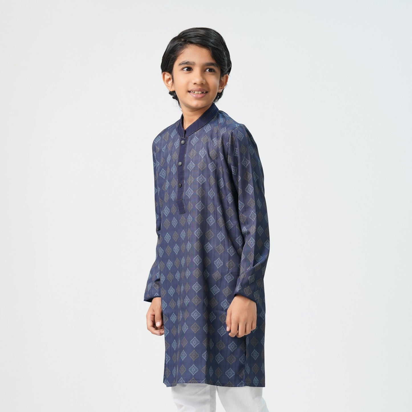 Boys Blue Printed Panjabi