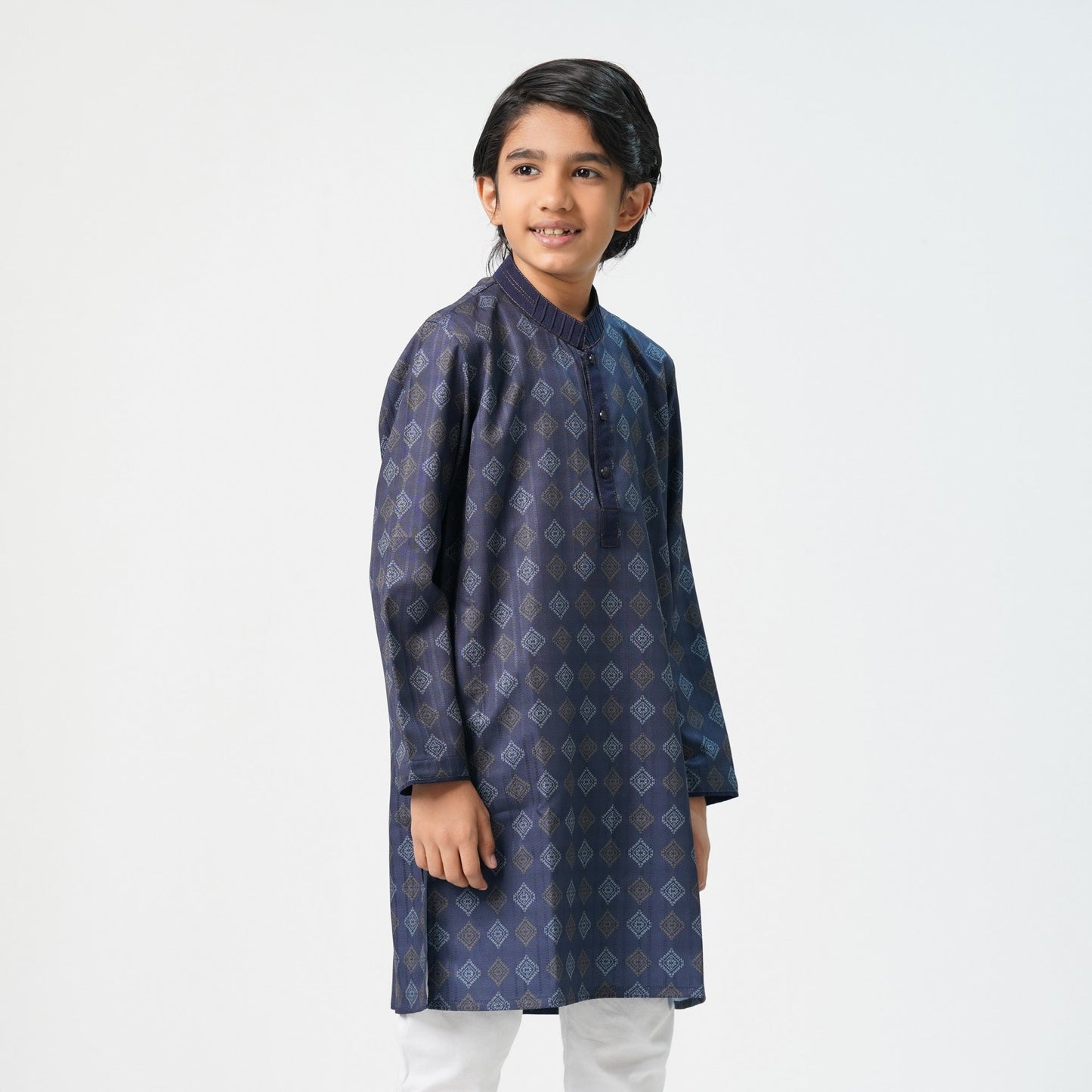 Boys Blue Printed Panjabi