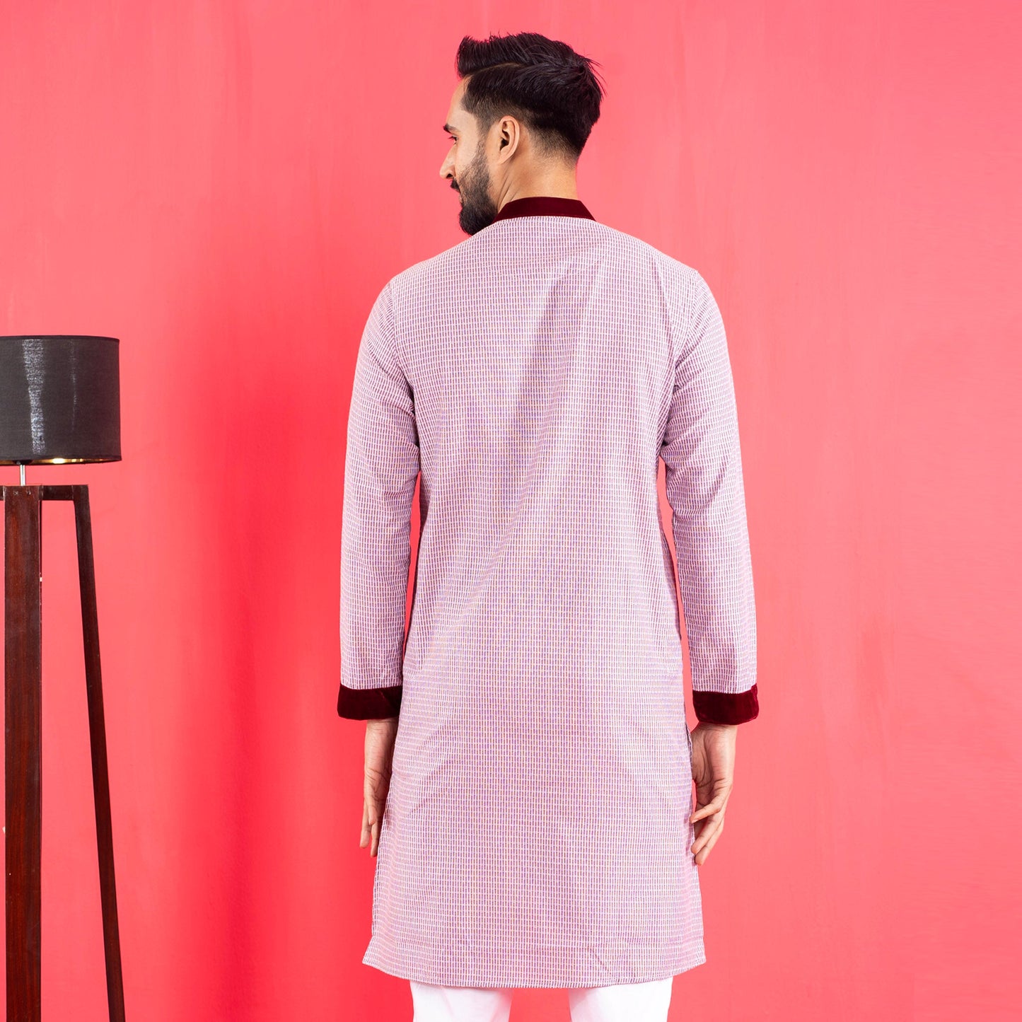 Mens Maroon Panjabi