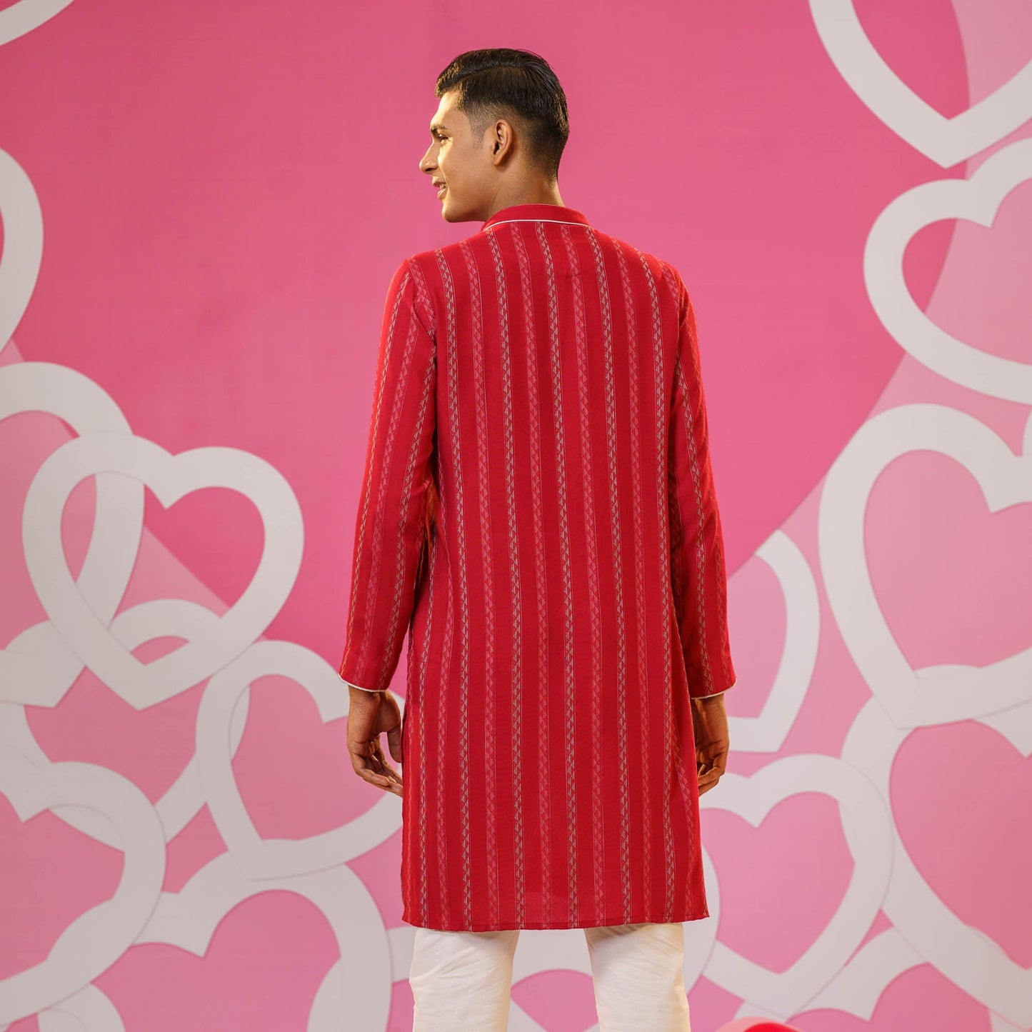 Mens Red Panjabi