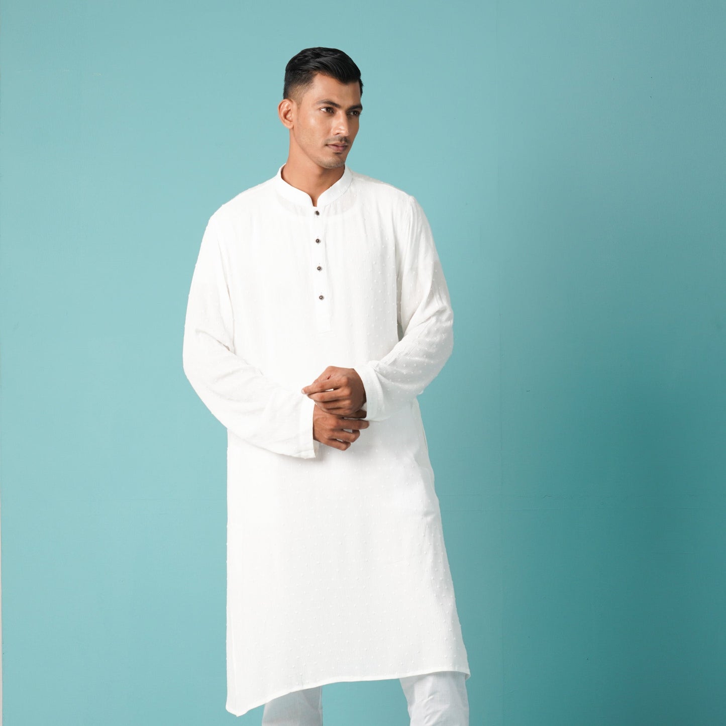 MENS BASIC PANJABI-WHITE