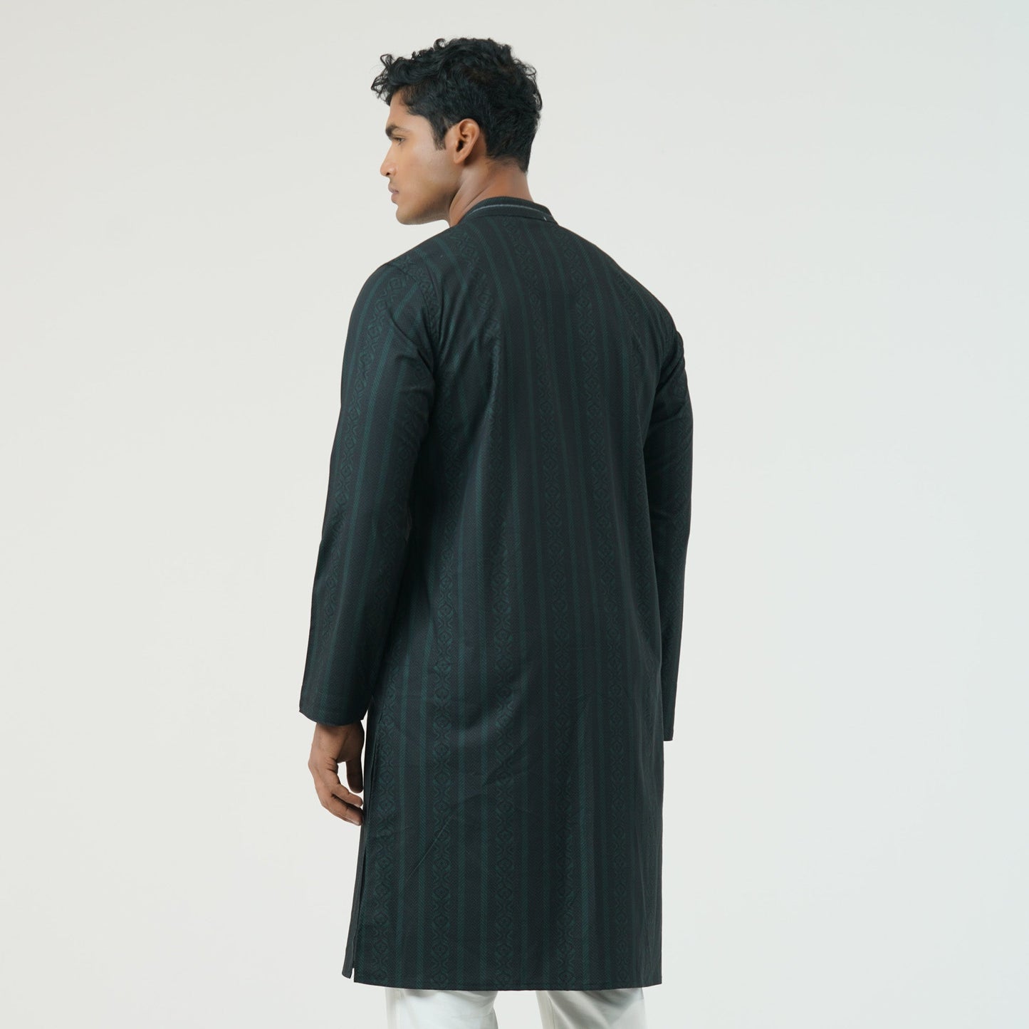 Mens Green Black Panjabi