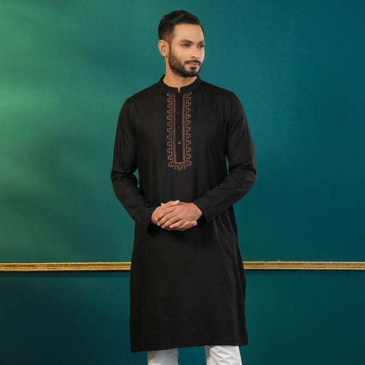 Men's BlackTraditional Panjabi