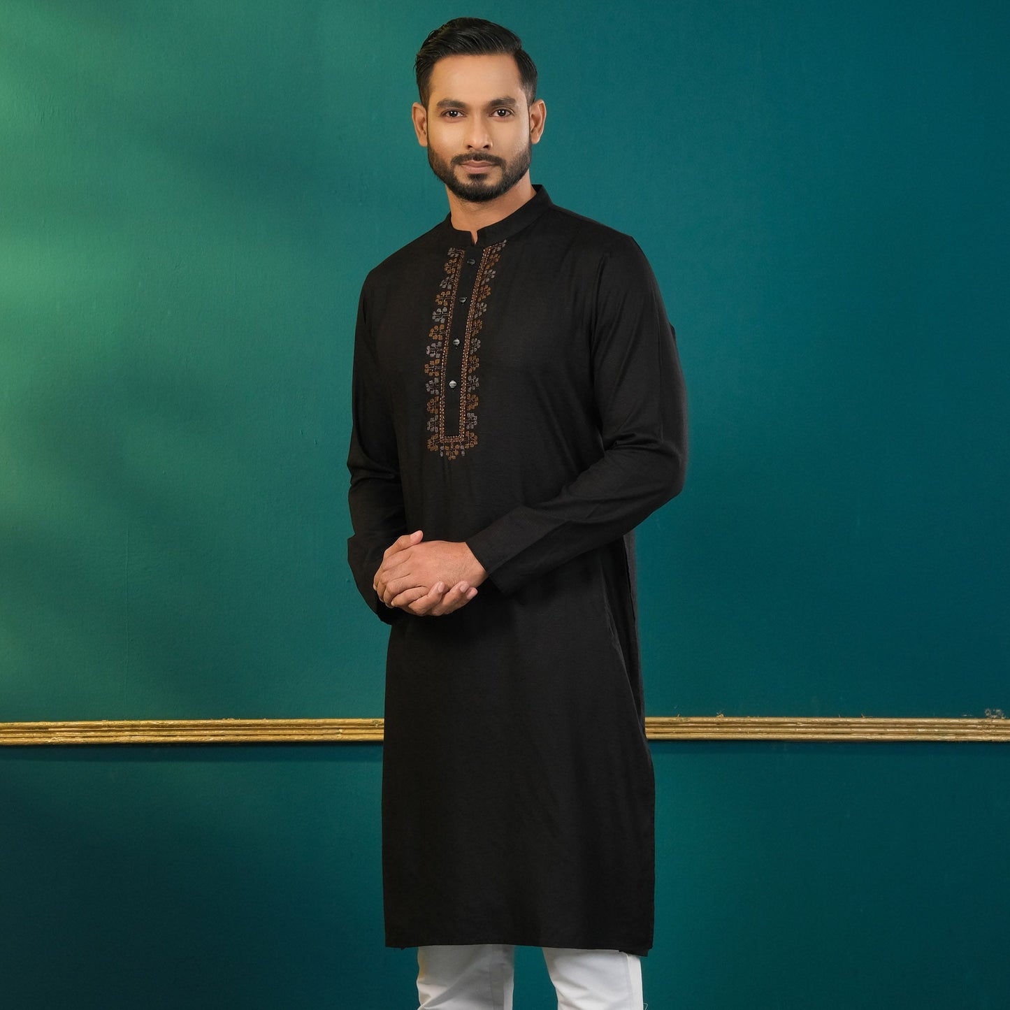 Men's BlackTraditional Panjabi