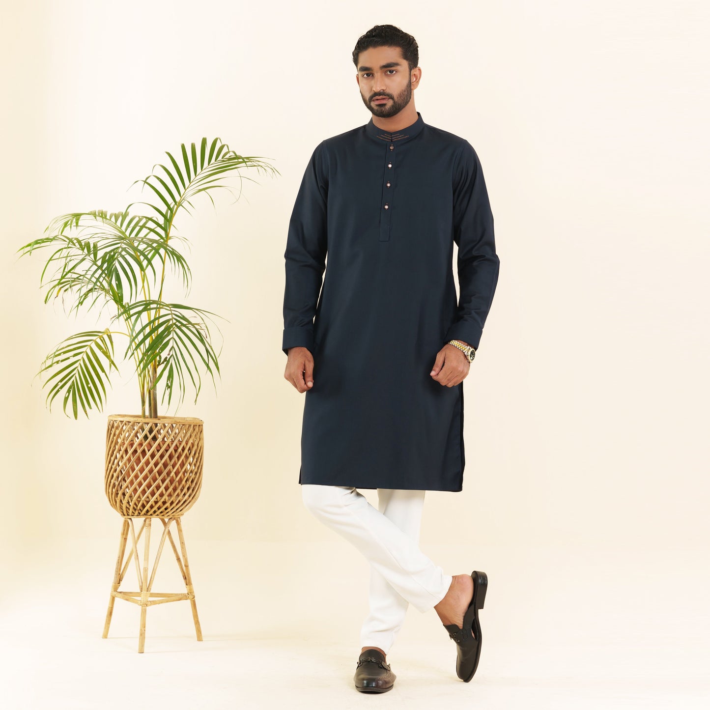 MENS PREMIUM PANJABI- DARK NAVY