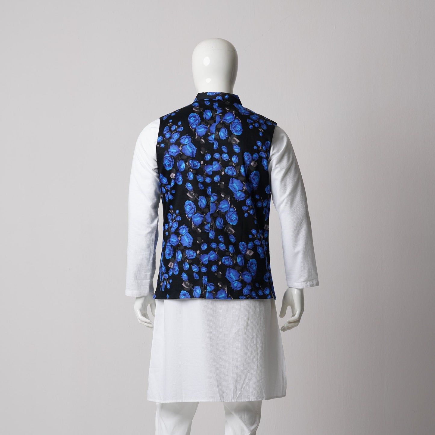 Mens Balck Blue Vest