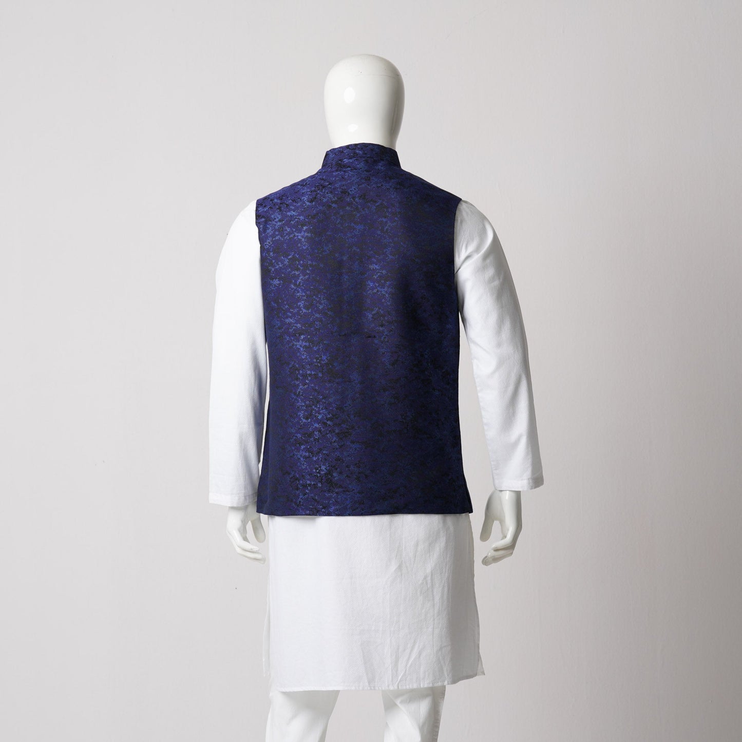 MENS VEST-BLUE BLACK