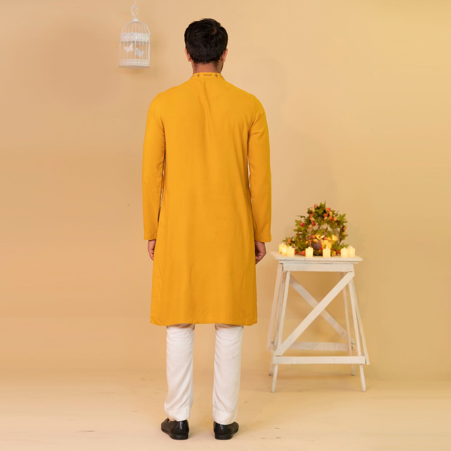 Mens Mustard Panjabi