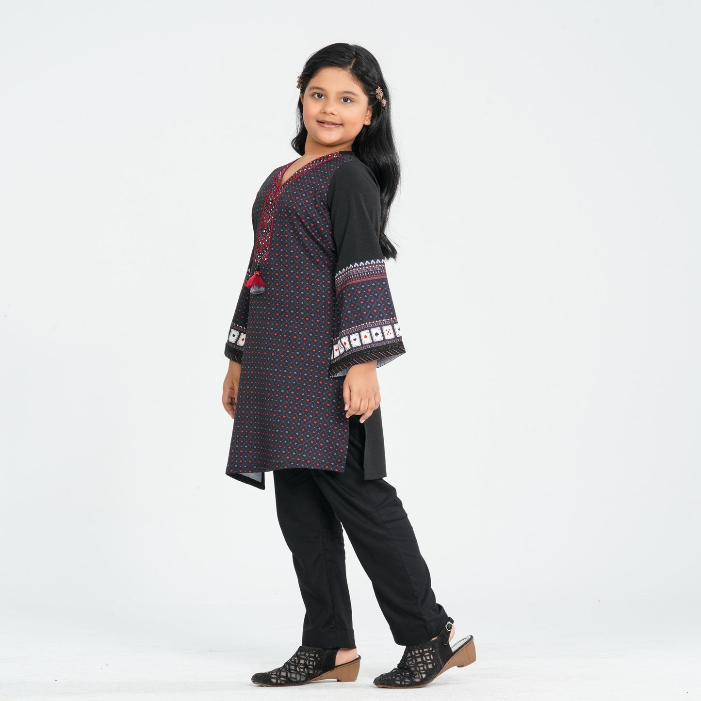 Girl's Blended Silk Two Piece Set