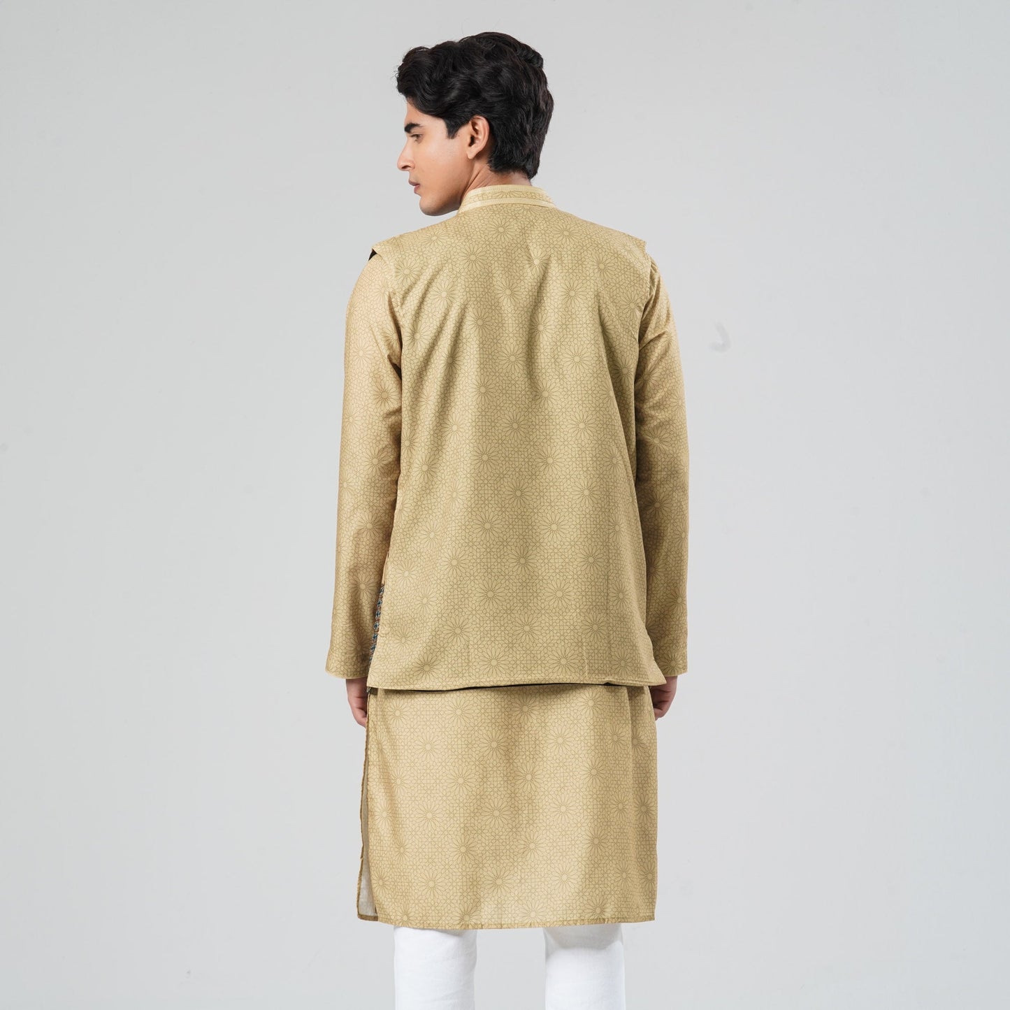Men's Blended Cotton Panjabi Set
