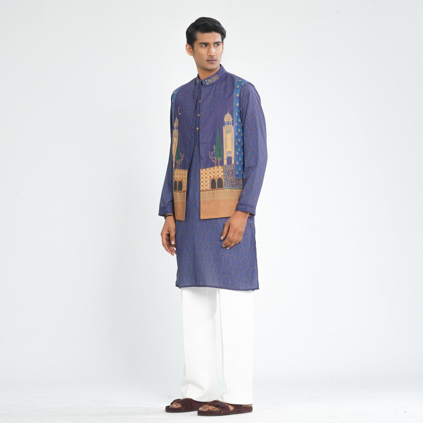 Men's Blended Cotton Two Piece Set