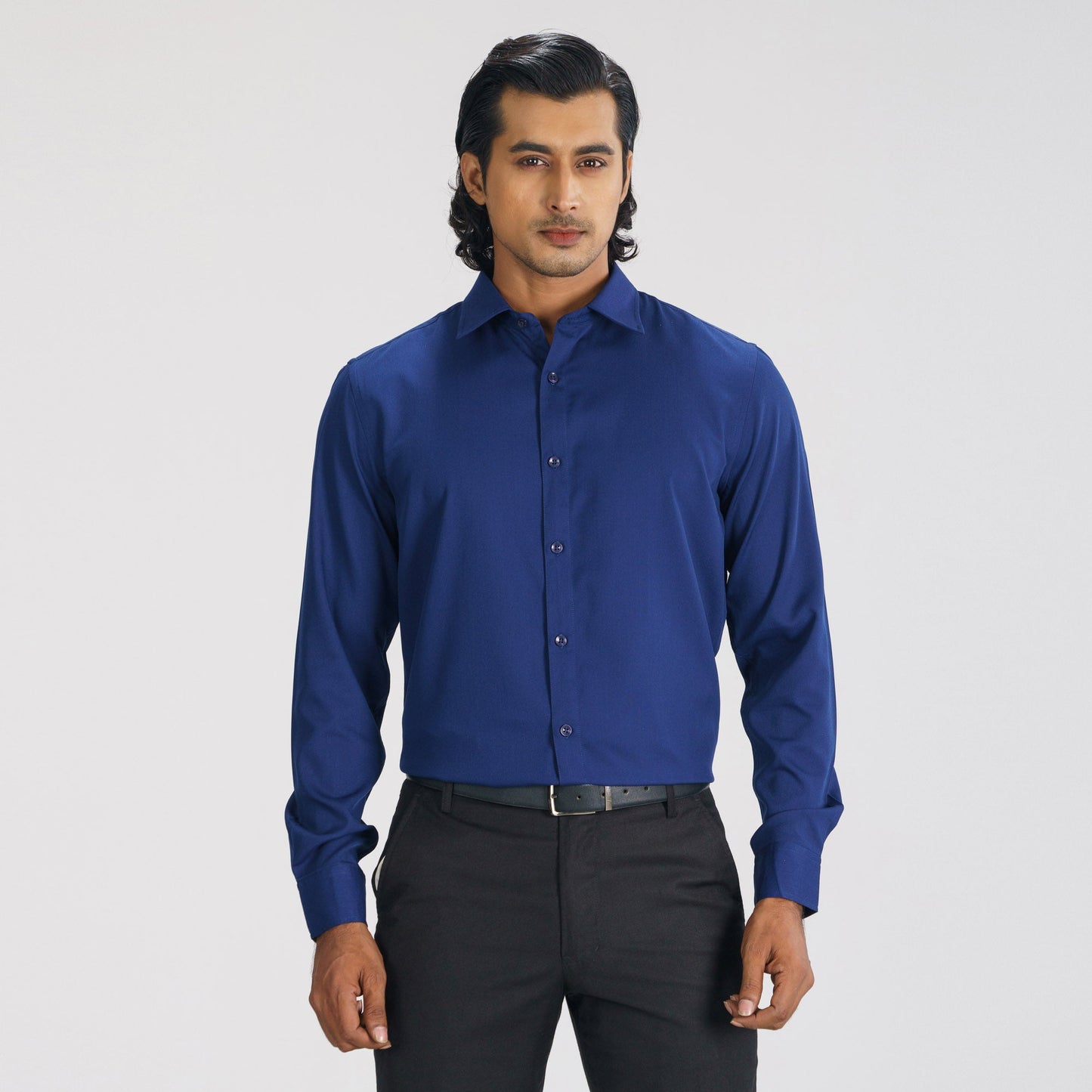Mens Navy Formal Shirt