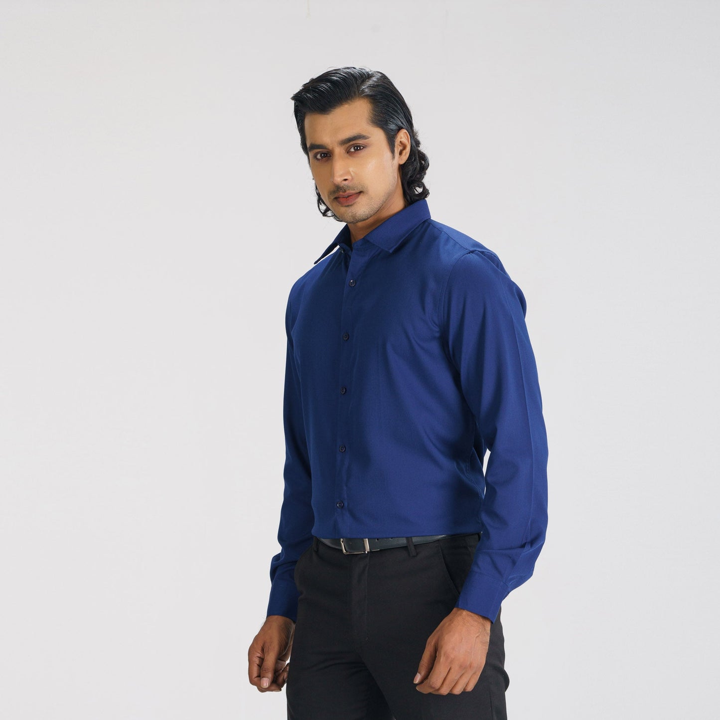 Mens Navy Formal Shirt