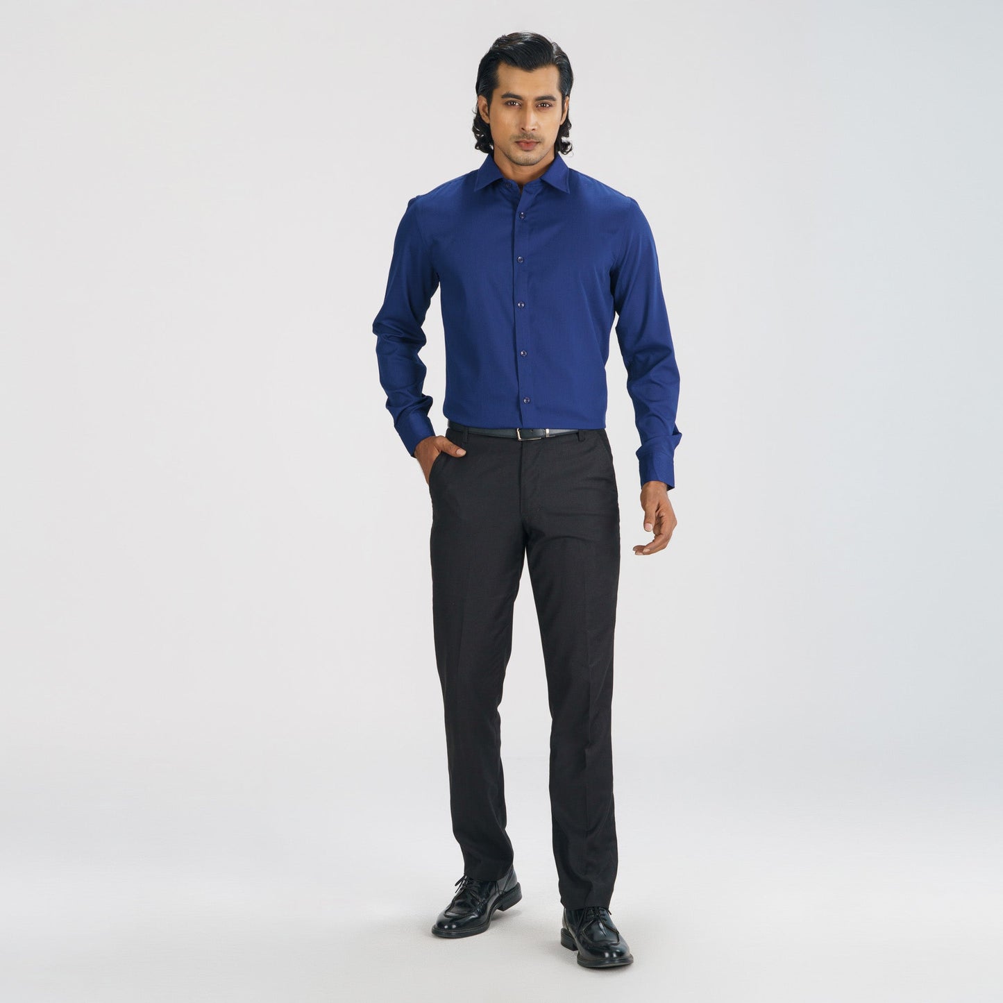 Mens Navy Formal Shirt