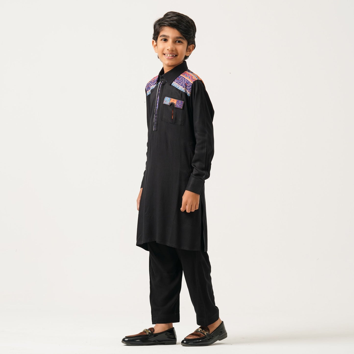 Boys Black Kabli