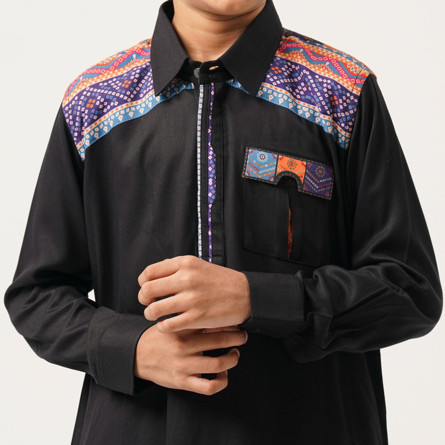 Boys Black Kabli