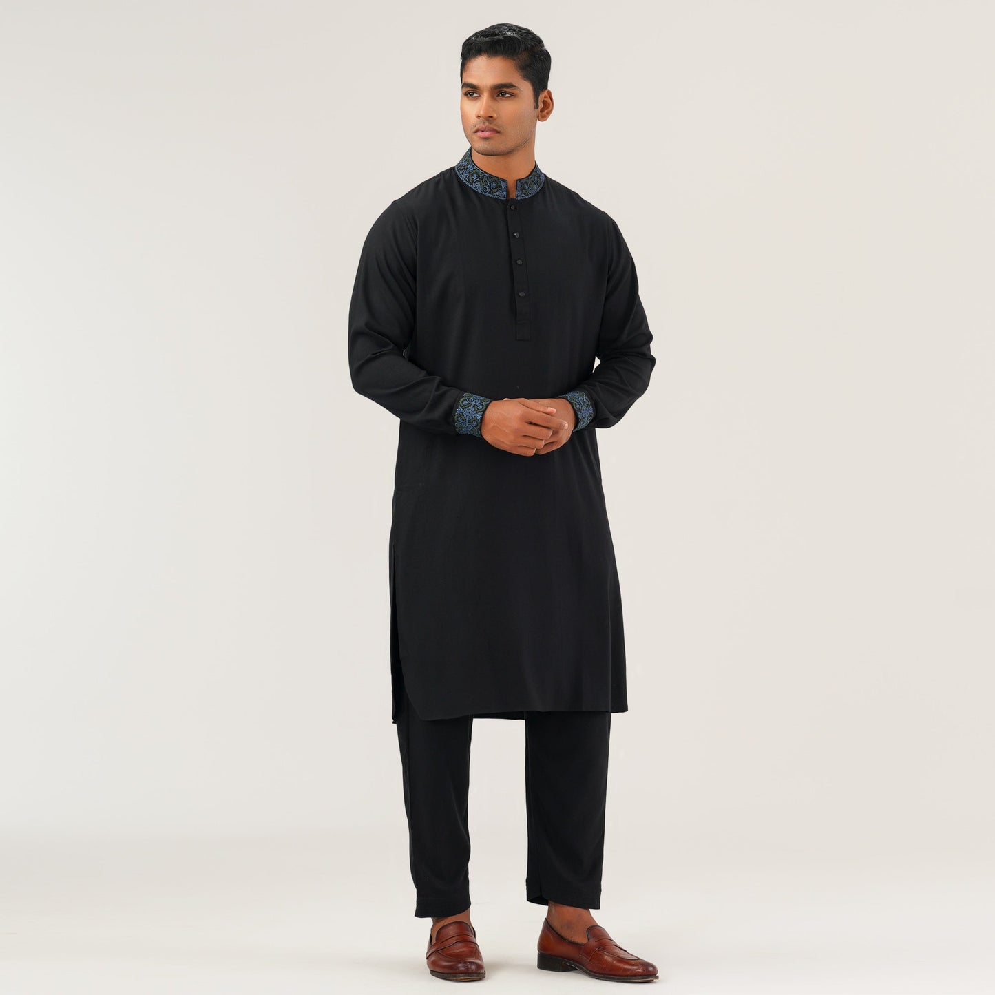 Mens Black Kabli Set
