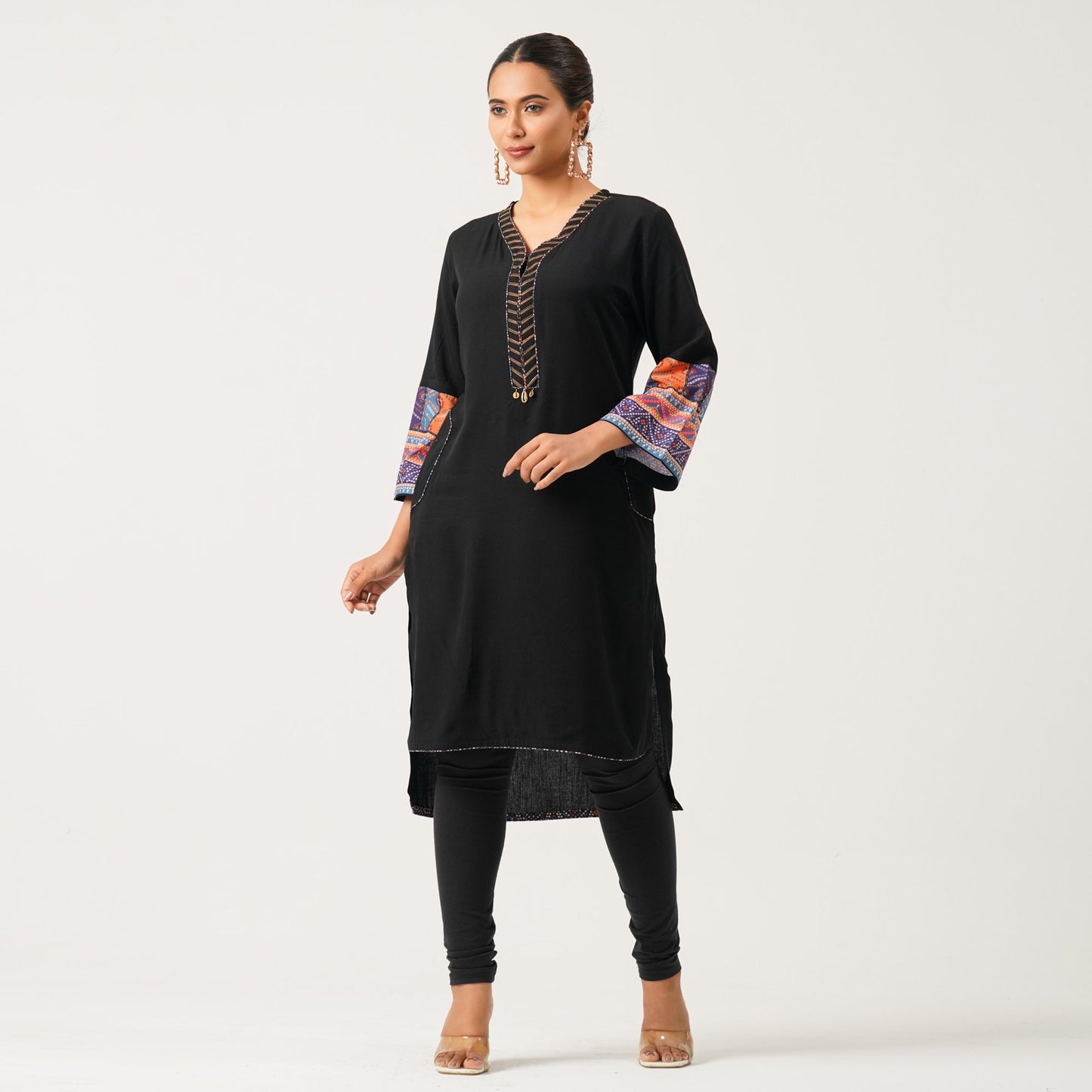 Womens Black Kurti