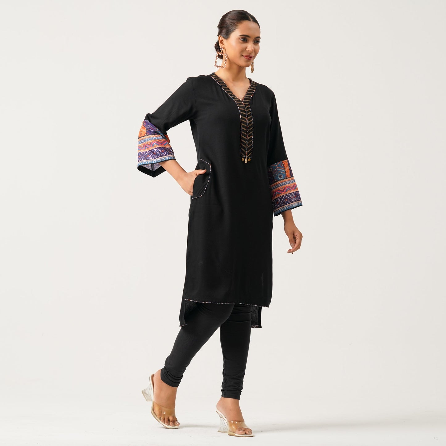 Womens Black Kurti