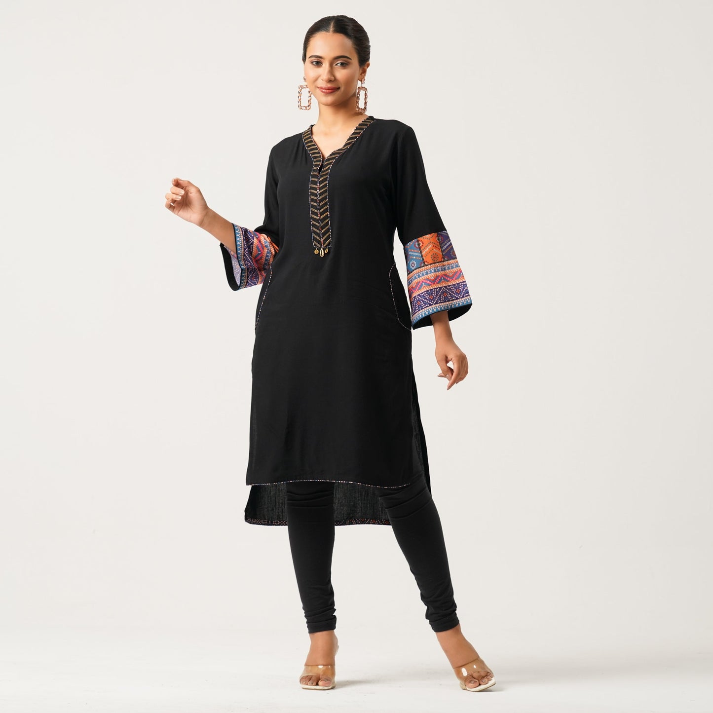 Womens Black Kurti