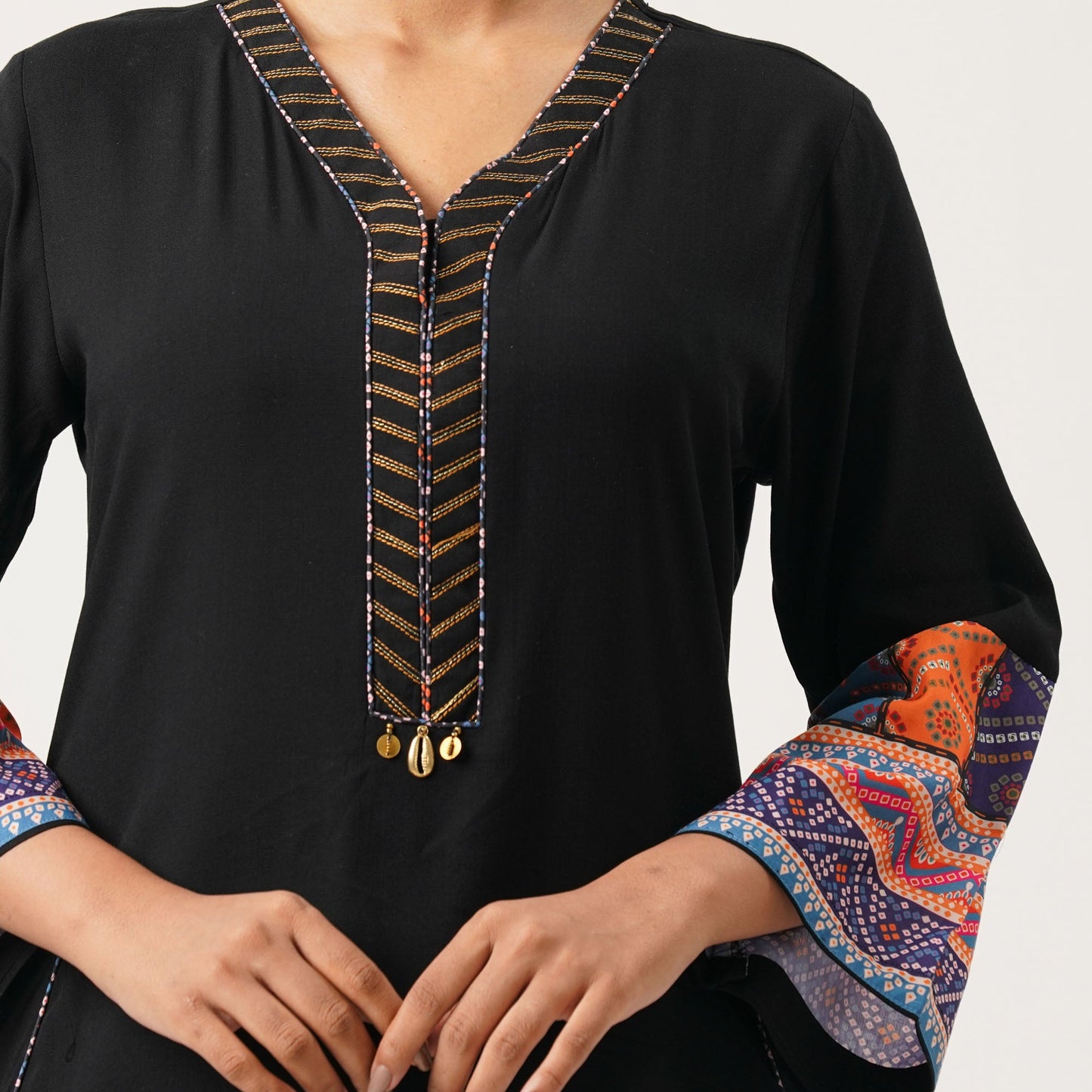 Womens Black Kurti