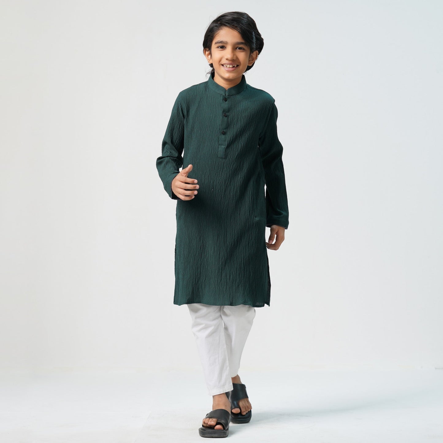 Boys Basic Deep Green Panjabi