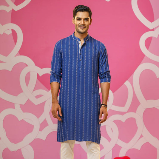 Men's Blue Panjabi