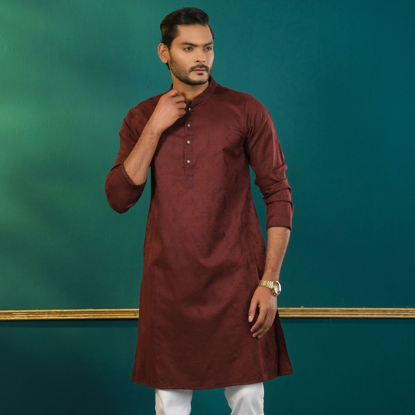 Men's Deep Purple Panjabi