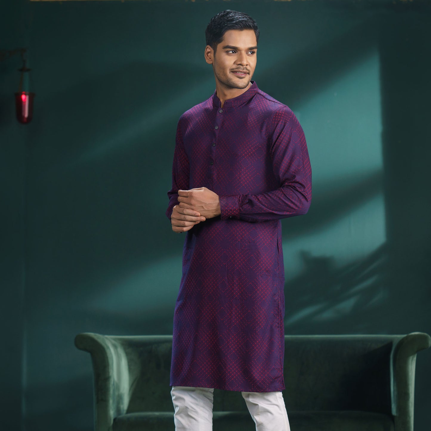 MENS BASIC PANJABI-PURPLE