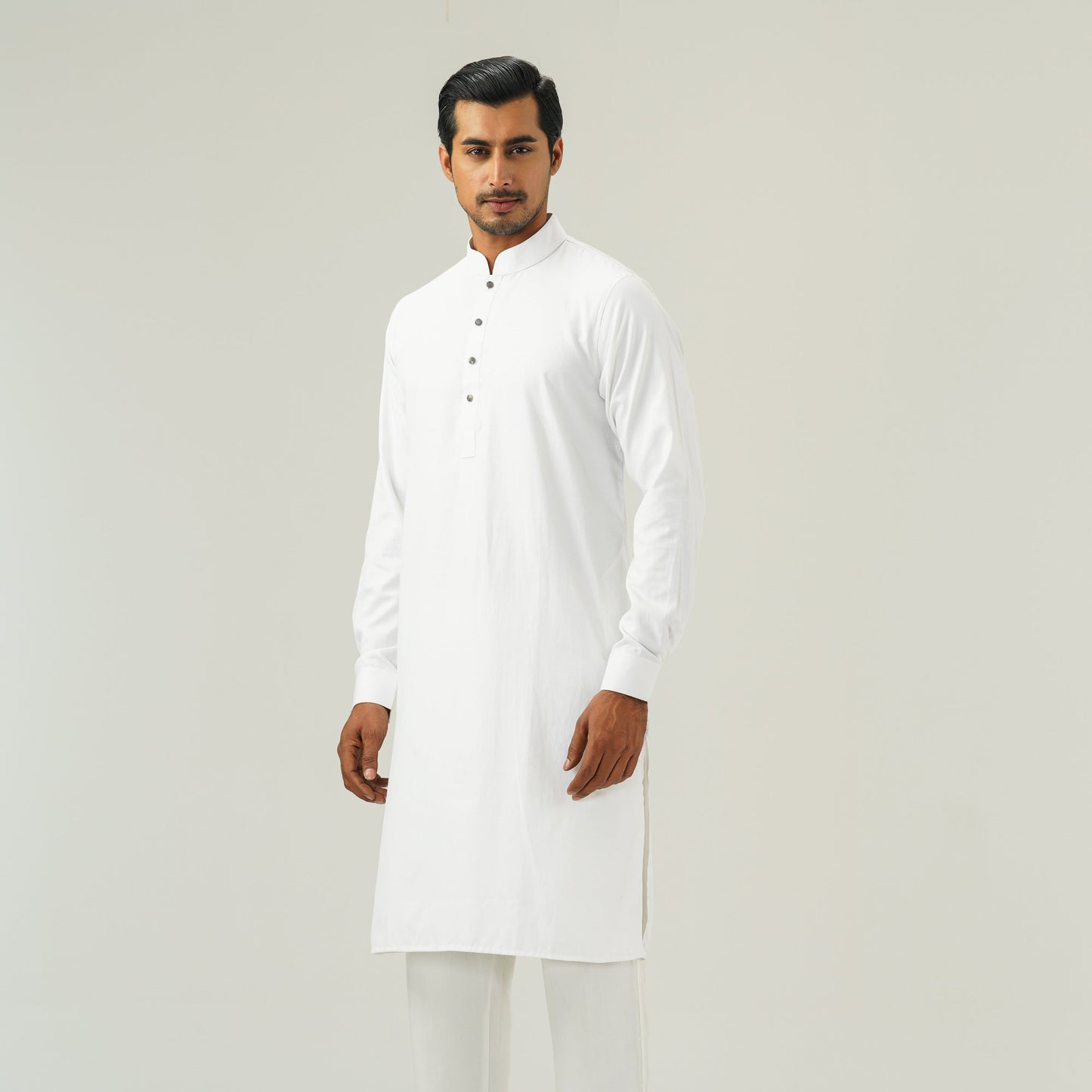 Mens Basic Panjabi White