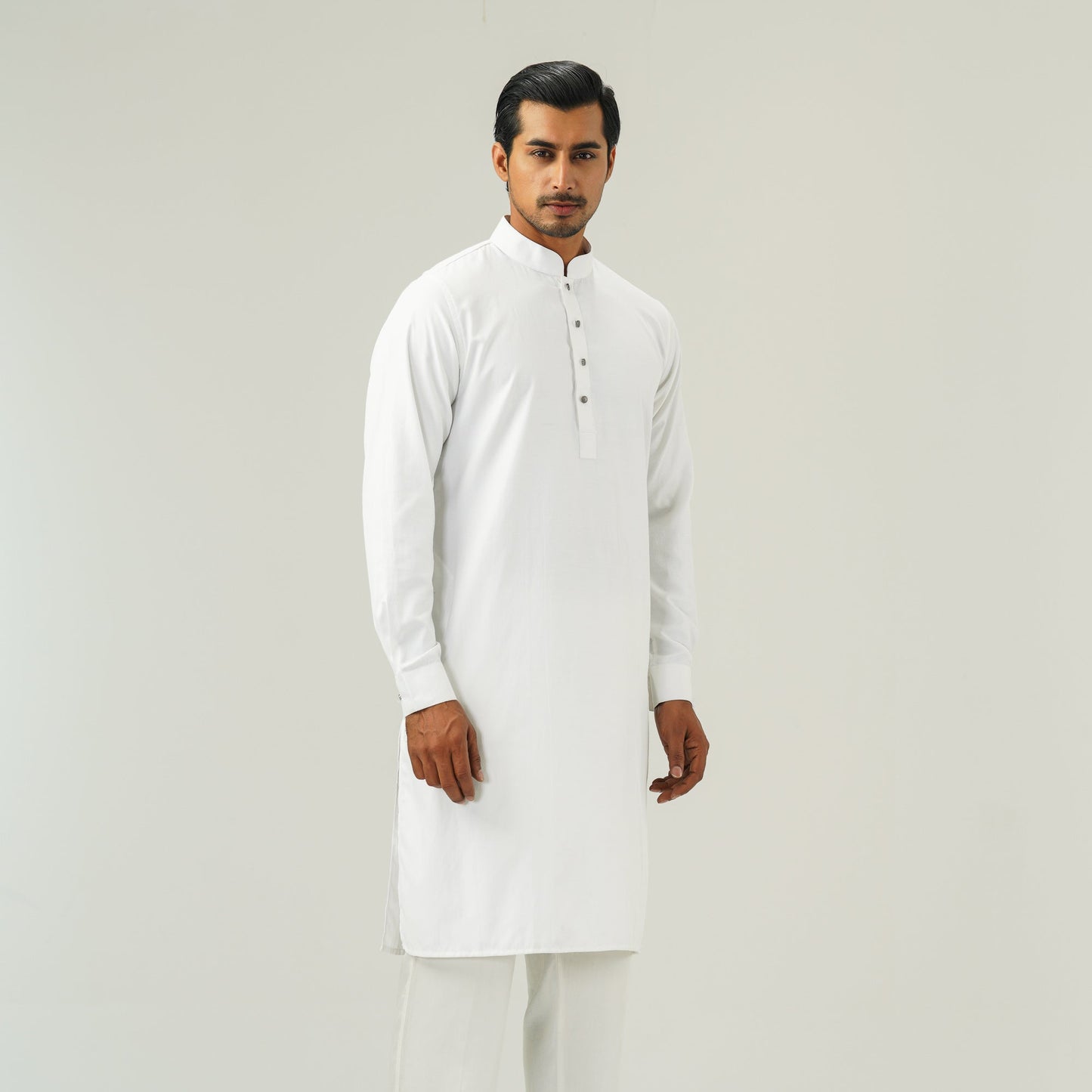 Mens Basic Panjabi White