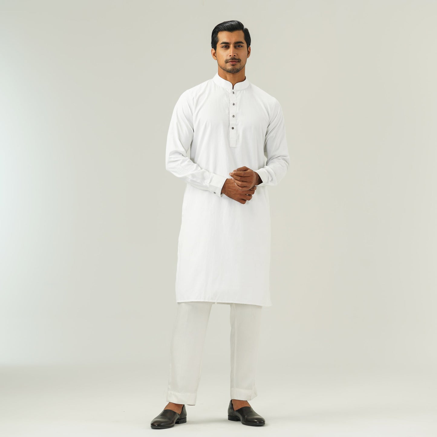 Mens Basic Panjabi White
