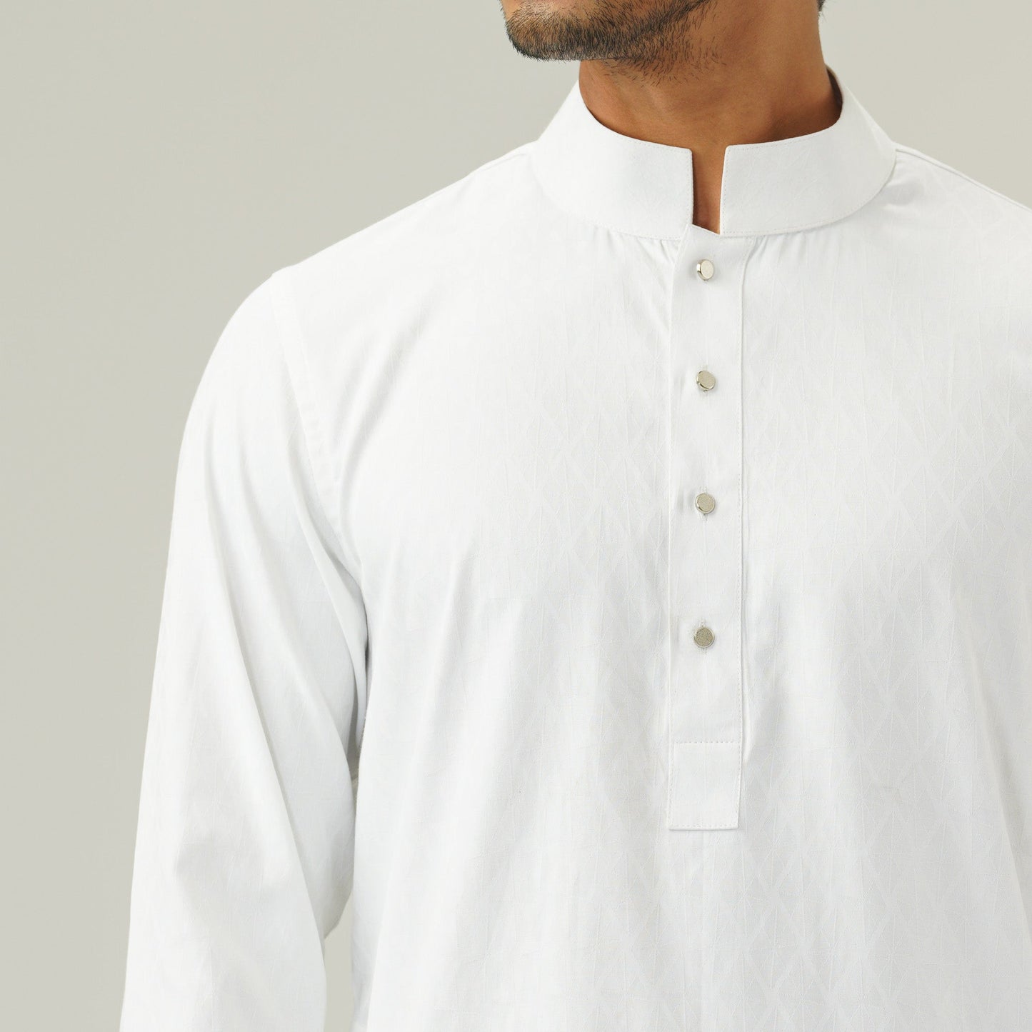 Mens White Basic Panjabi