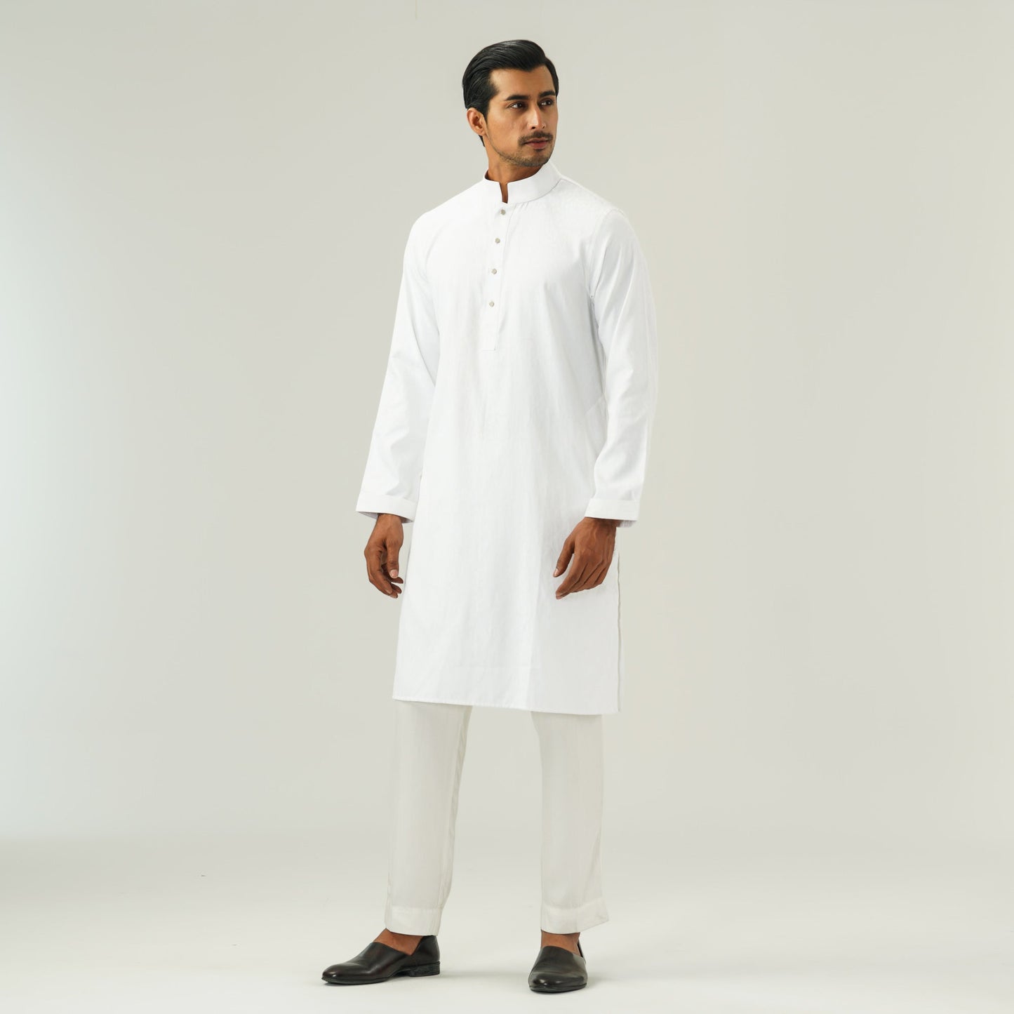 Mens White Basic Panjabi