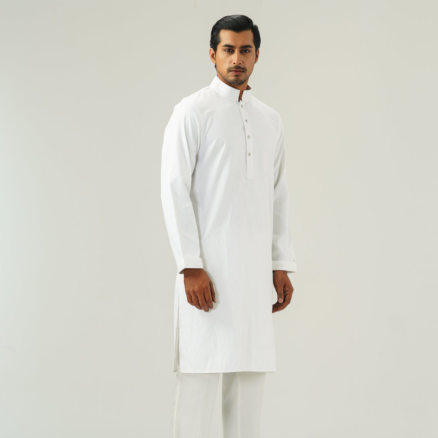 Mens White Basic Panjabi