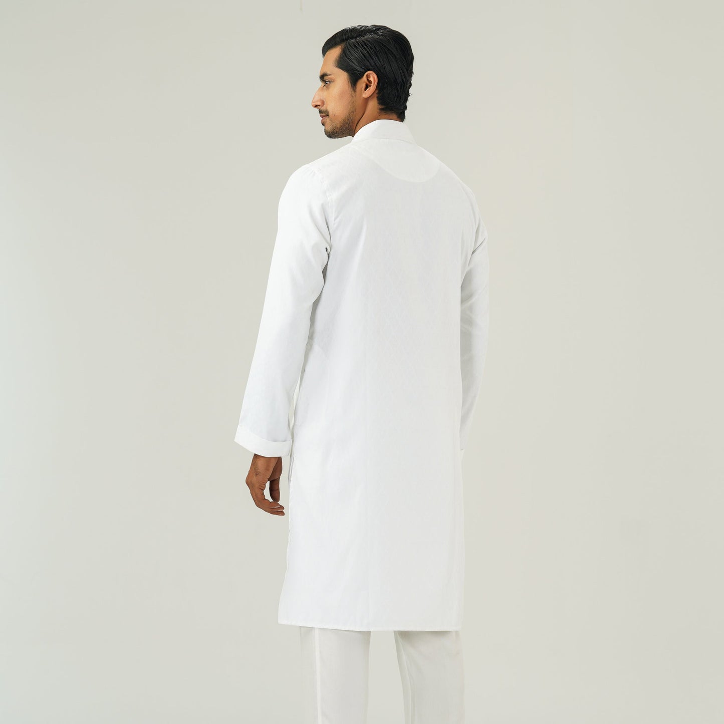 Mens White Basic Panjabi