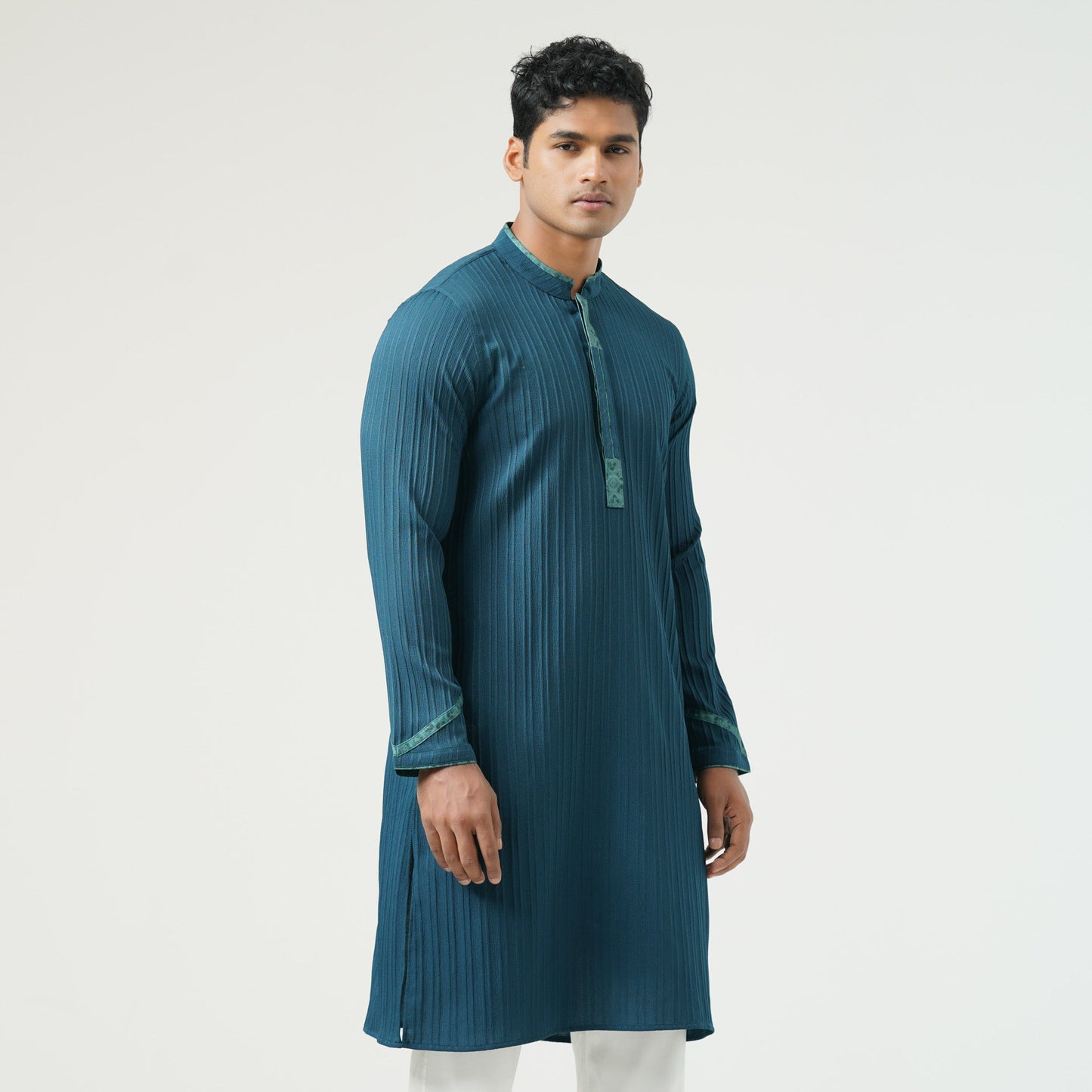 Mens Teal Green Basic Panjabi