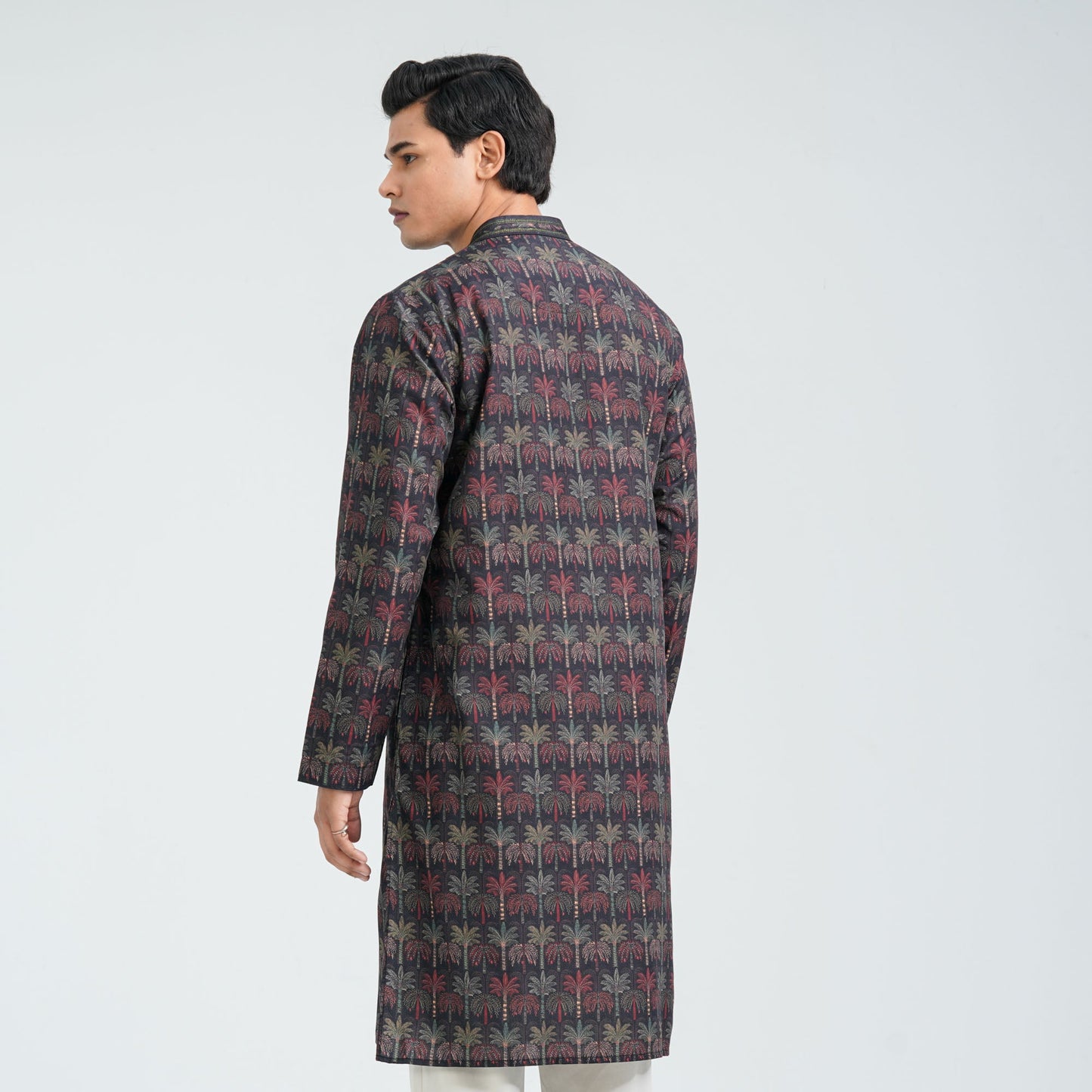 Men’s Black Digital Printed Torray Panjabi