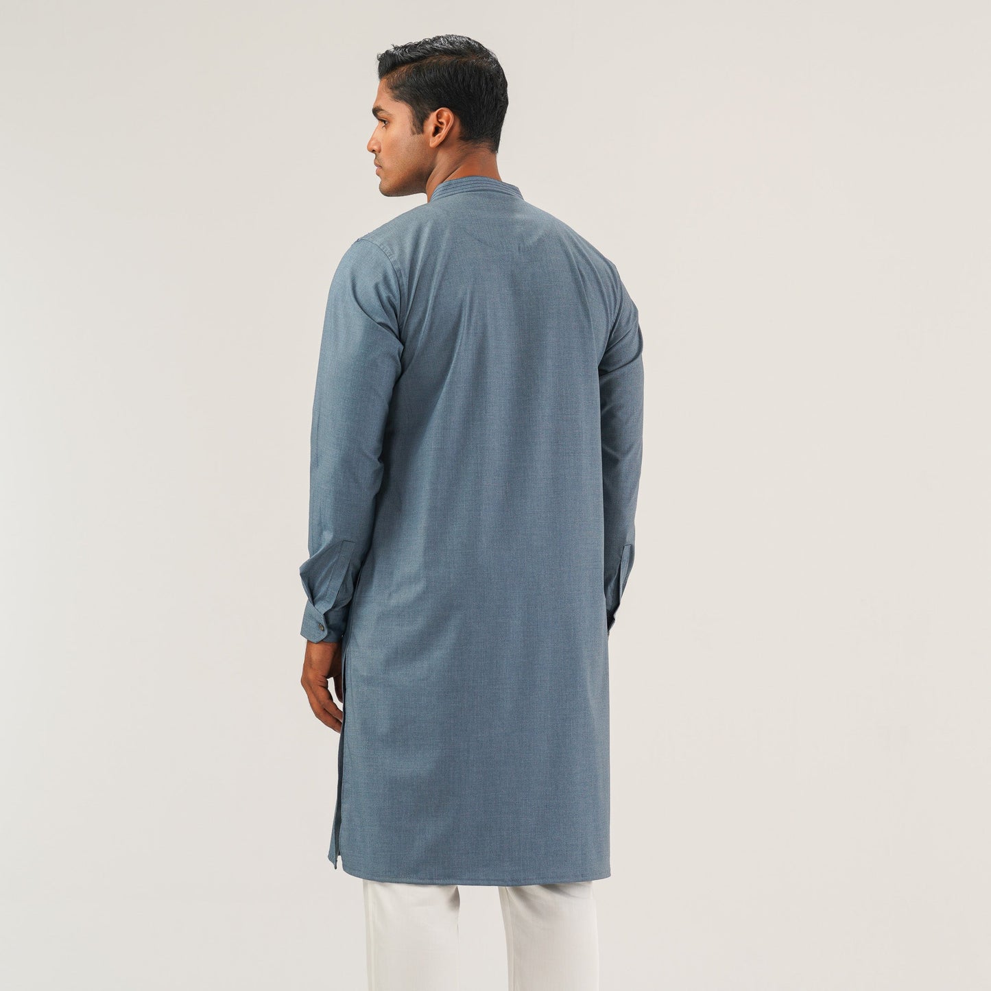 Mens Blue Embroidered Panjabi